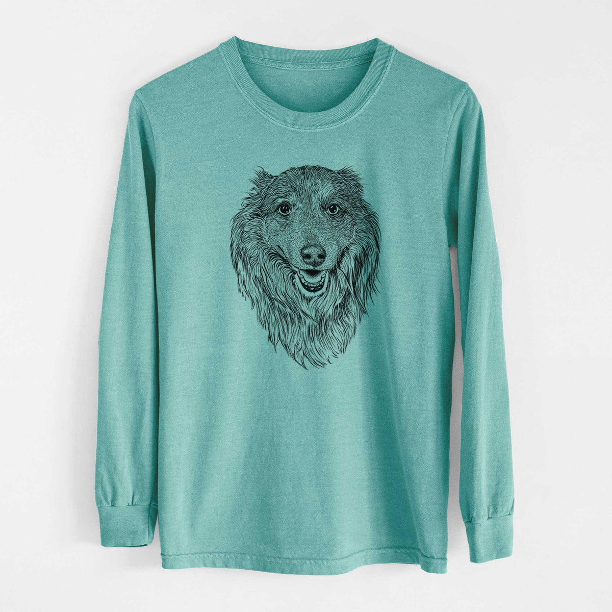 Bare Addie the Collie Mix - Heavyweight 100% Cotton Long Sleeve
