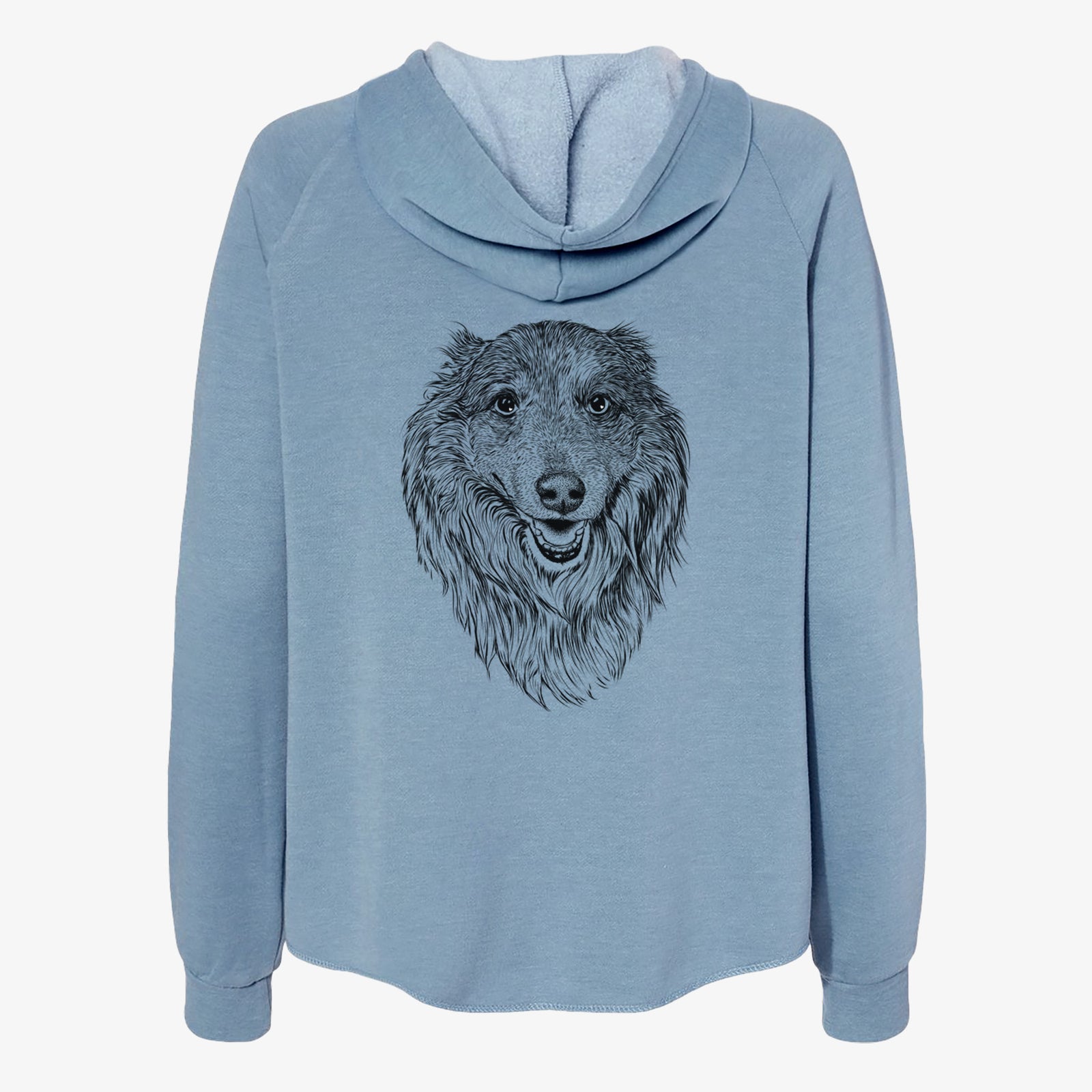 Addie the Collie Mix - Women's Cali Wave Zip-Up Sweatshirt