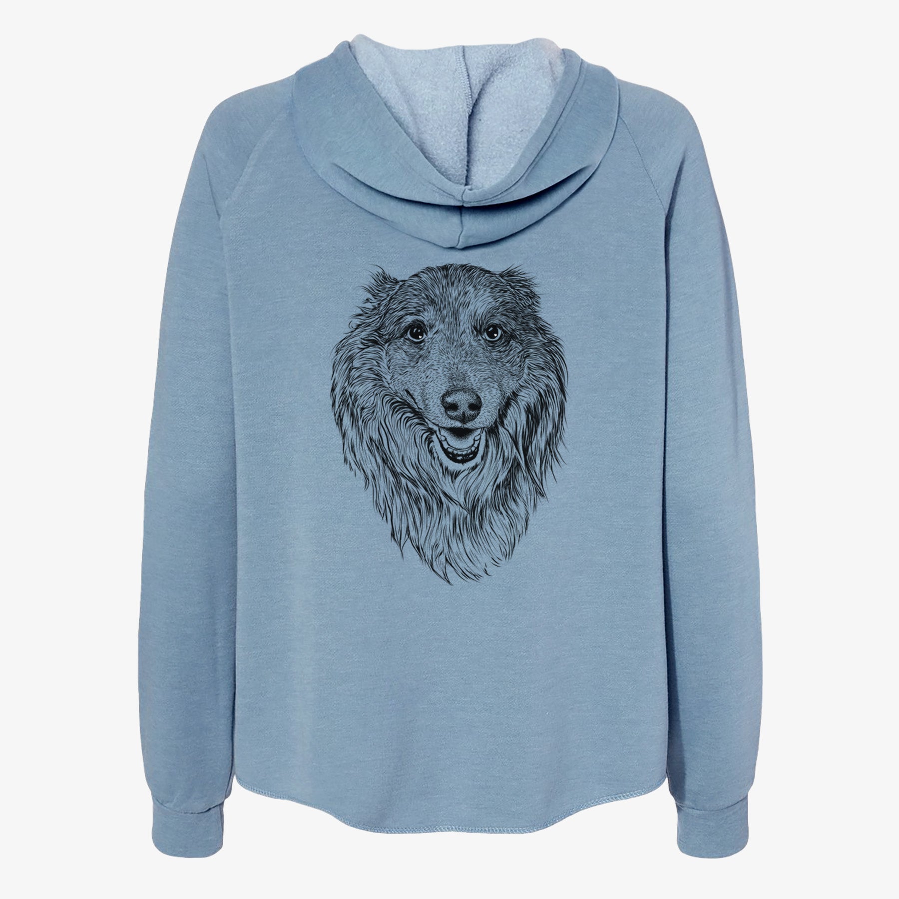 Addie the Collie Mix - Women's Cali Wave Zip-Up Sweatshirt