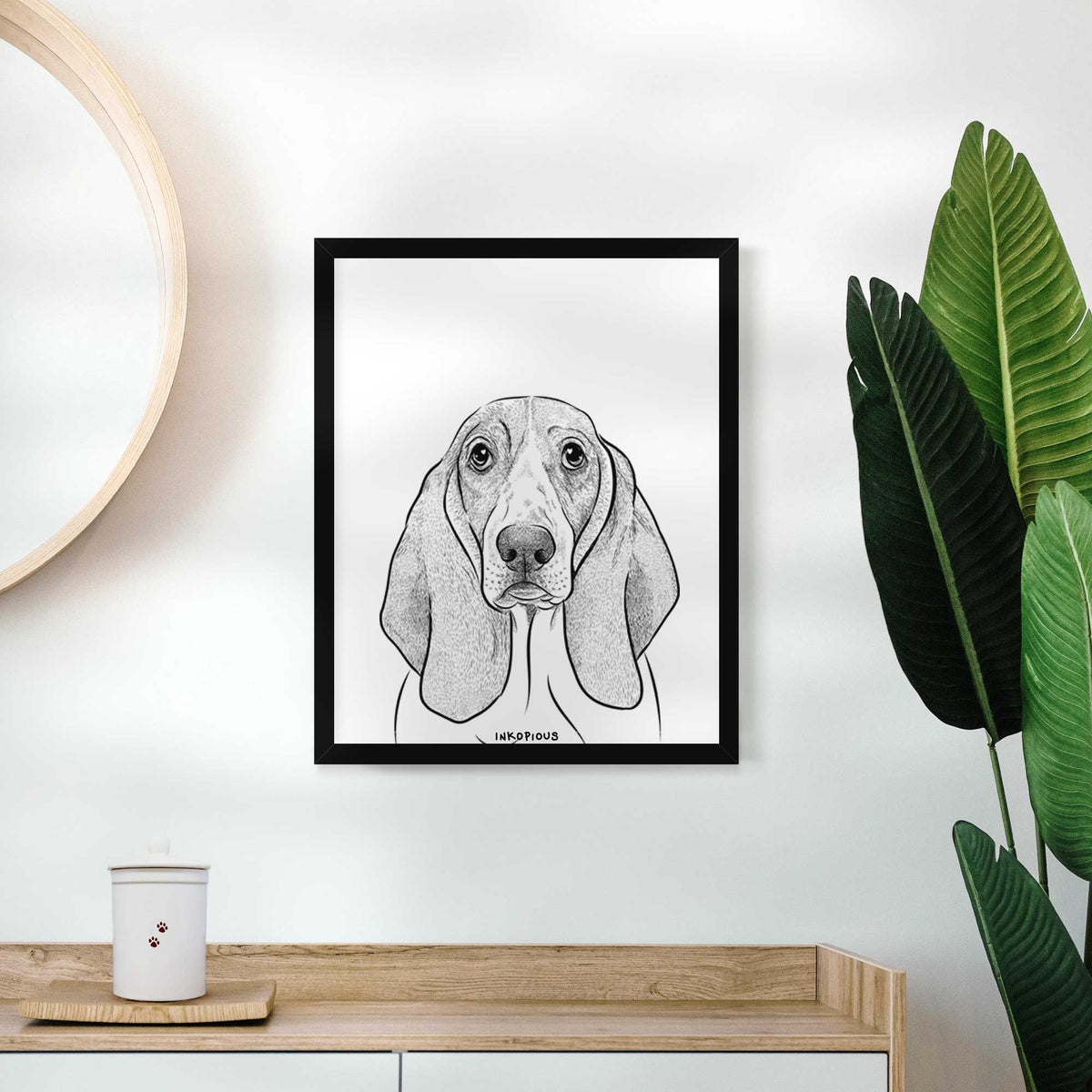Addison the Basset Hound Art Print