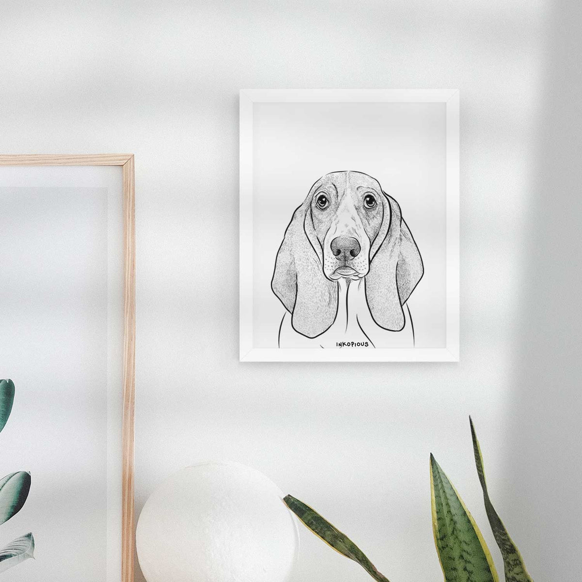 Addison the Basset Hound Art Print
