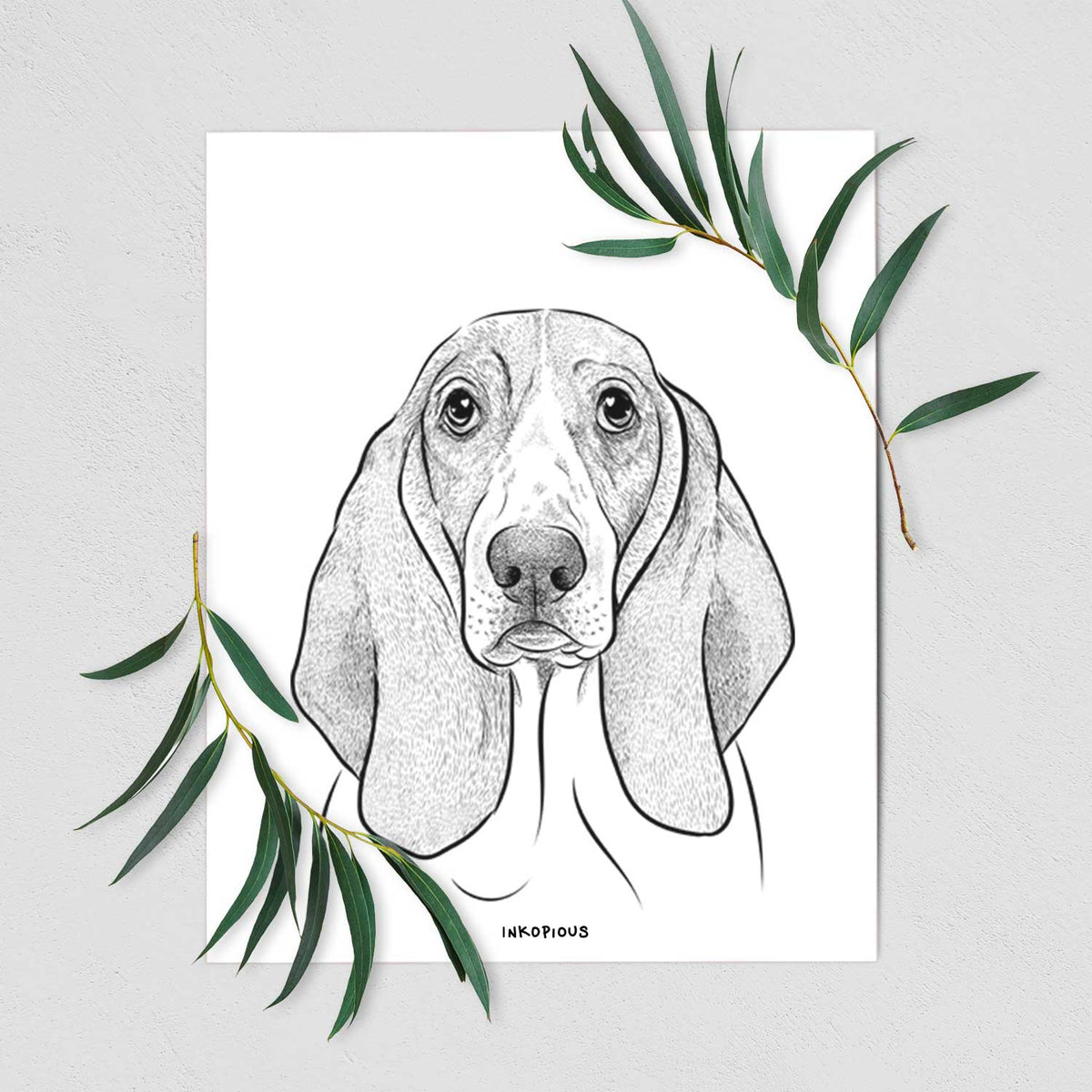 Addison the Basset Hound Art Print