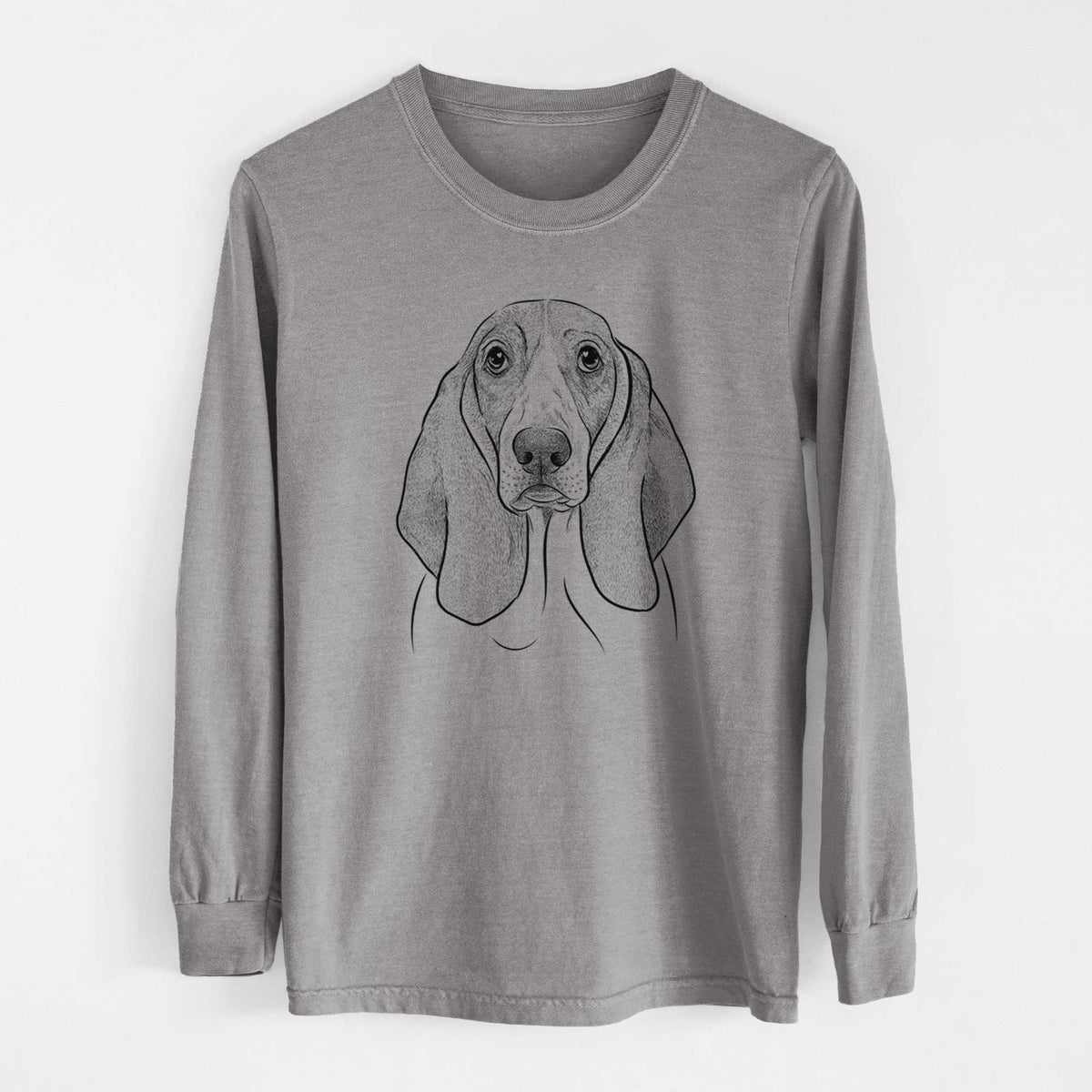 Bare Addison the Basset Hound - Heavyweight 100% Cotton Long Sleeve