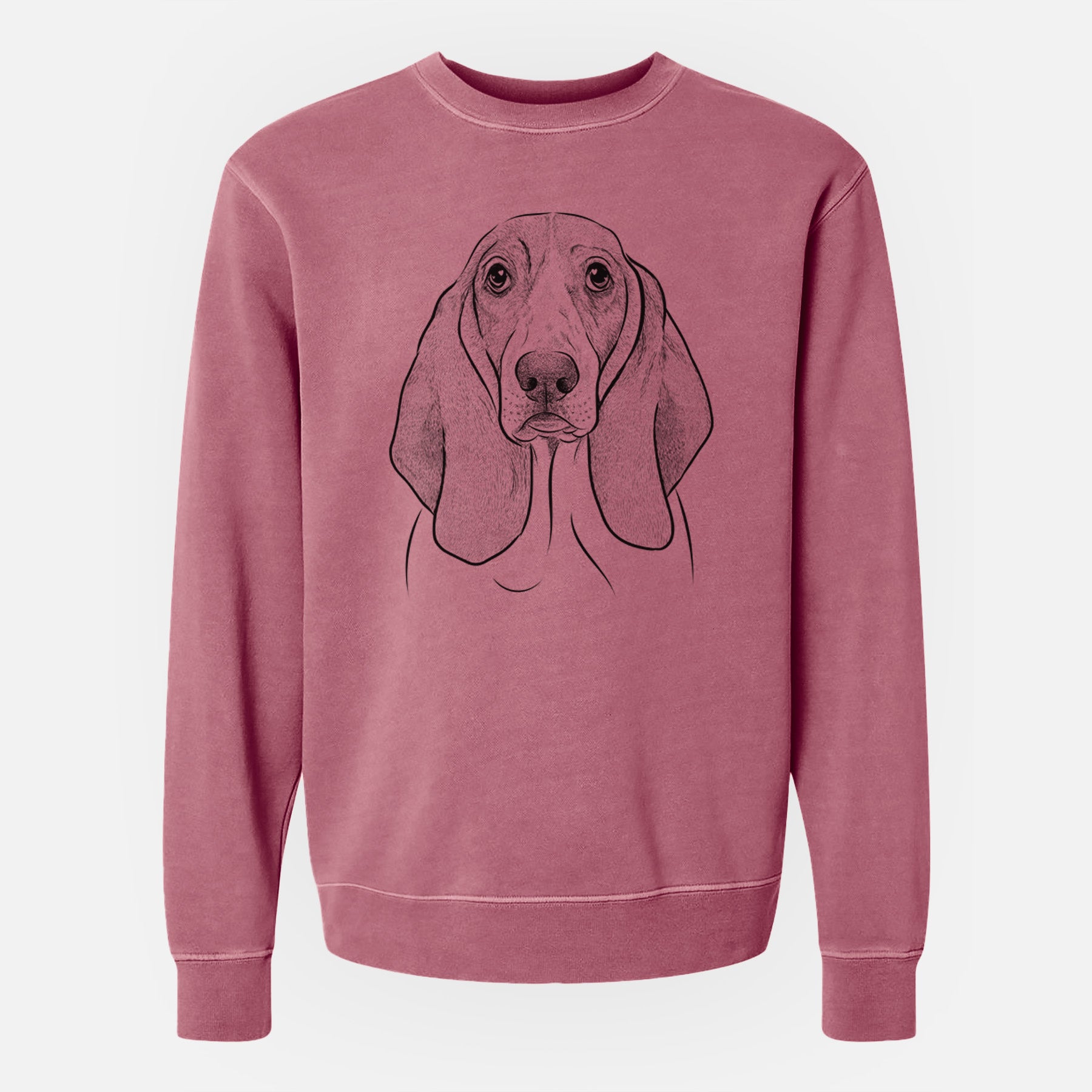 Bare Addison the Basset Hound - Unisex Pigment Dyed Crew Sweatshirt