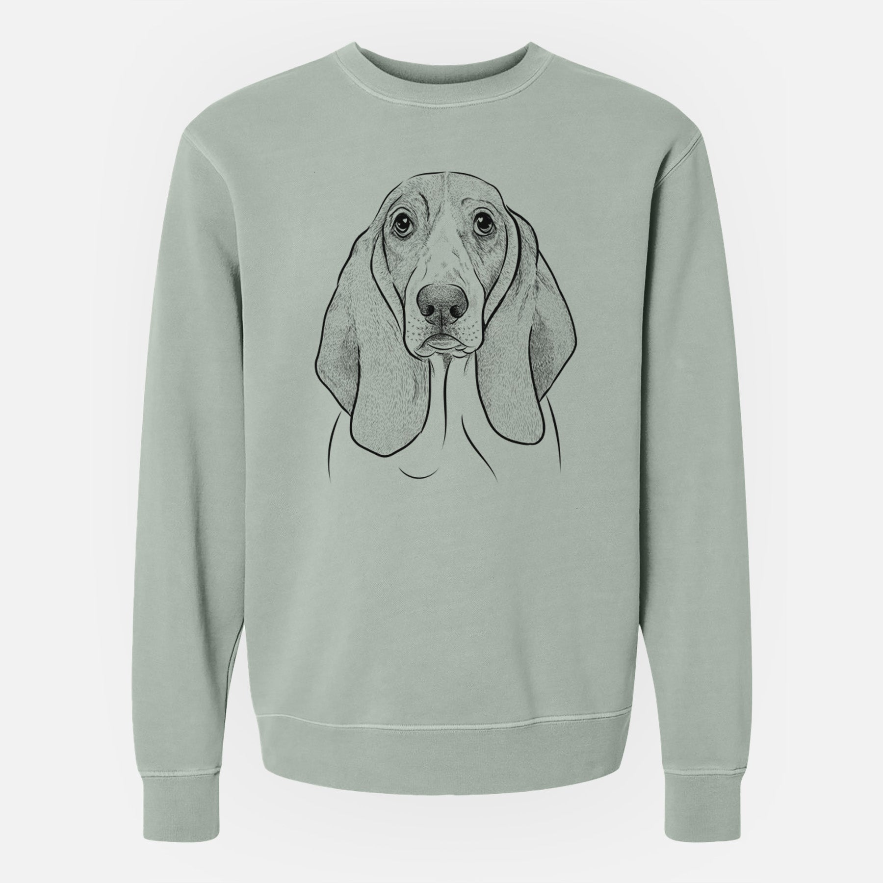 Bare Addison the Basset Hound - Unisex Pigment Dyed Crew Sweatshirt