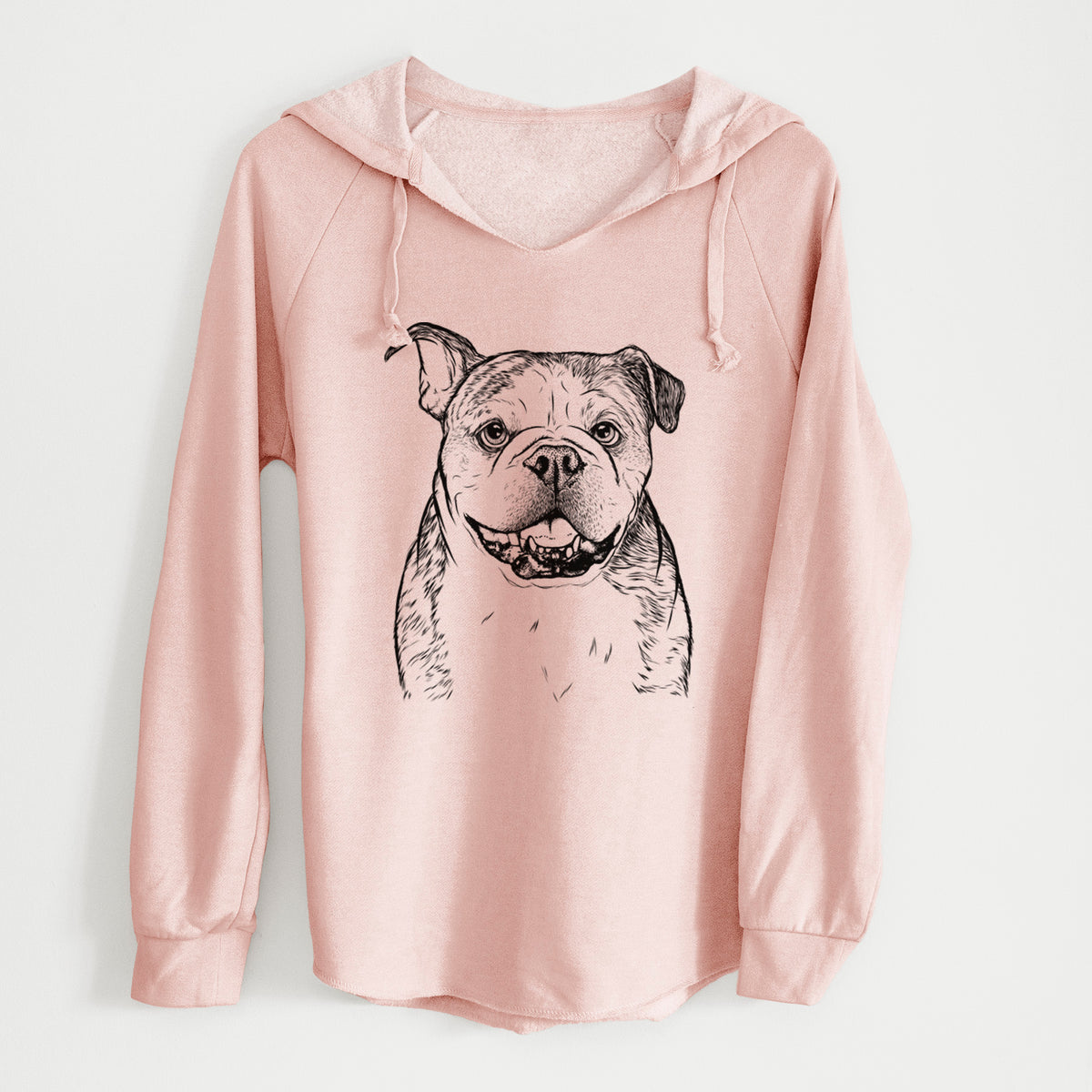 Bare Agatha the Boston Bulldog - Cali Wave Hooded Sweatshirt