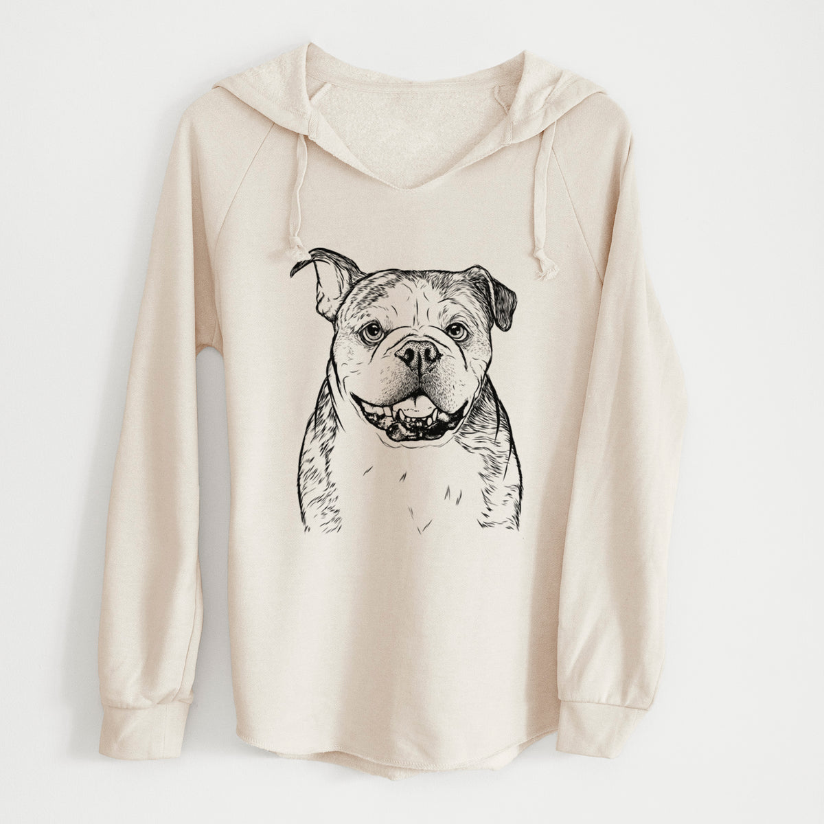 Bare Agatha the Boston Bulldog - Cali Wave Hooded Sweatshirt