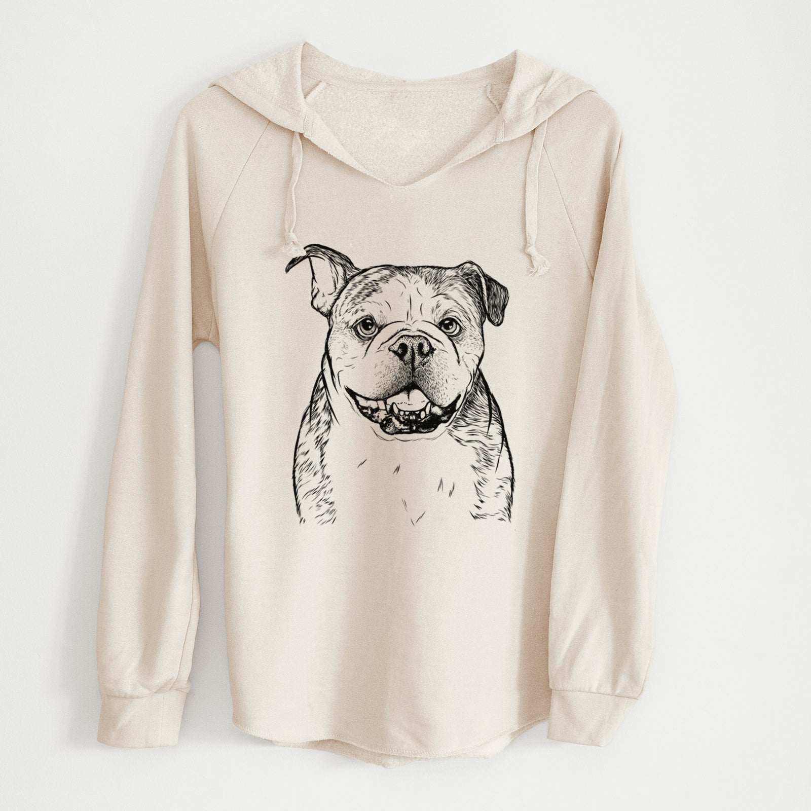 Bare Agatha the Boston Bulldog - Cali Wave Hooded Sweatshirt