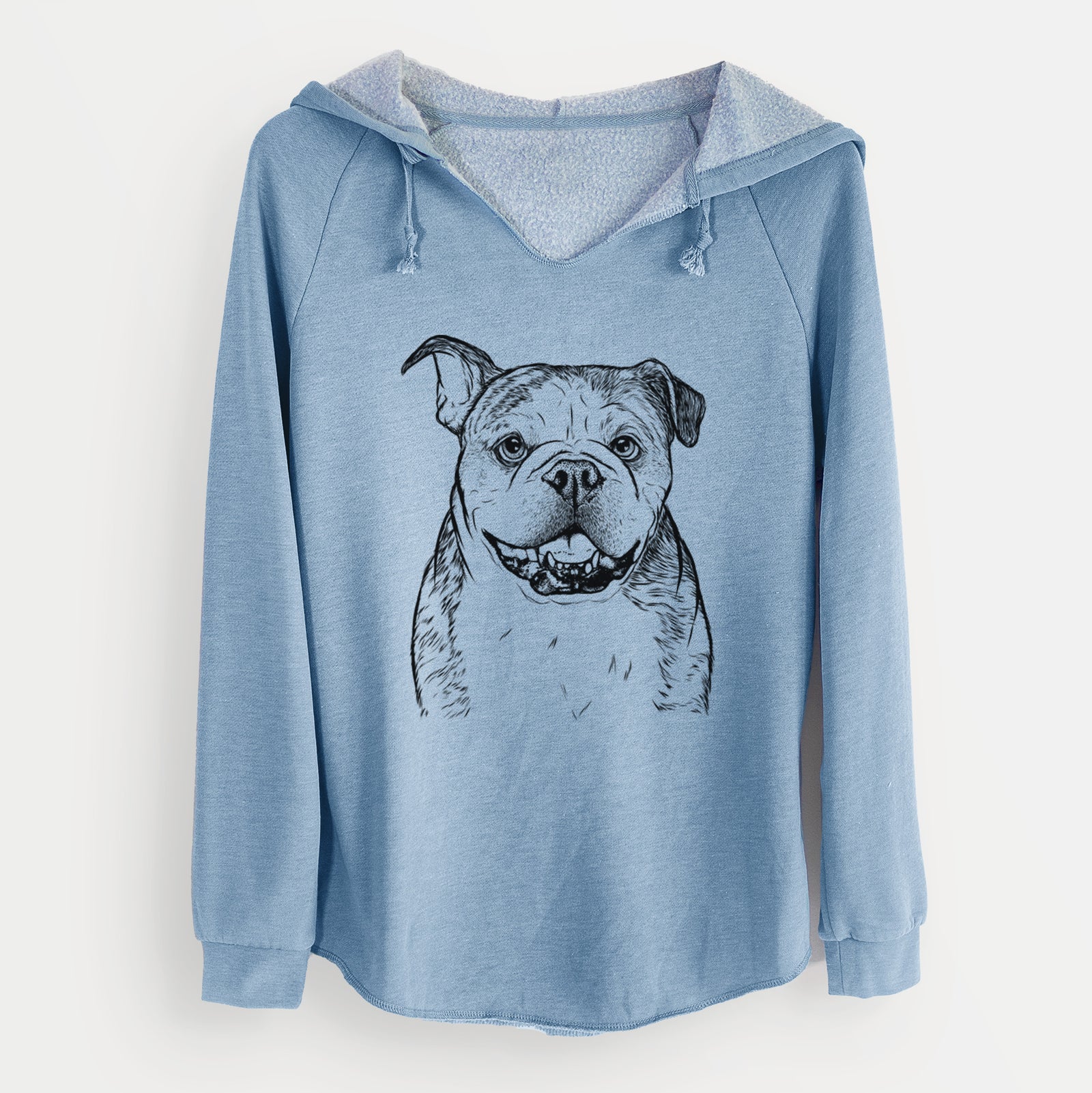 Bare Agatha the Boston Bulldog - Cali Wave Hooded Sweatshirt