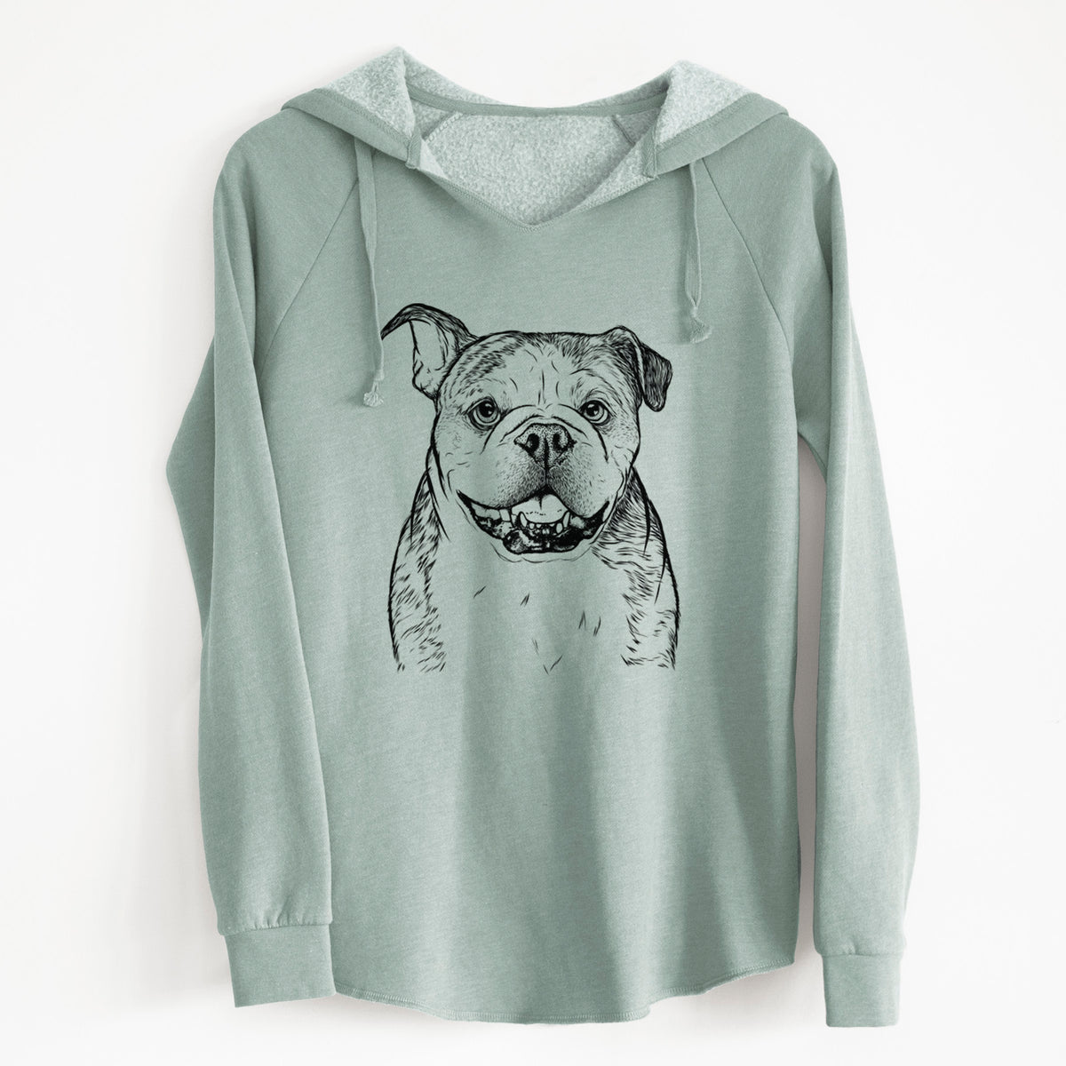 Bare Agatha the Boston Bulldog - Cali Wave Hooded Sweatshirt