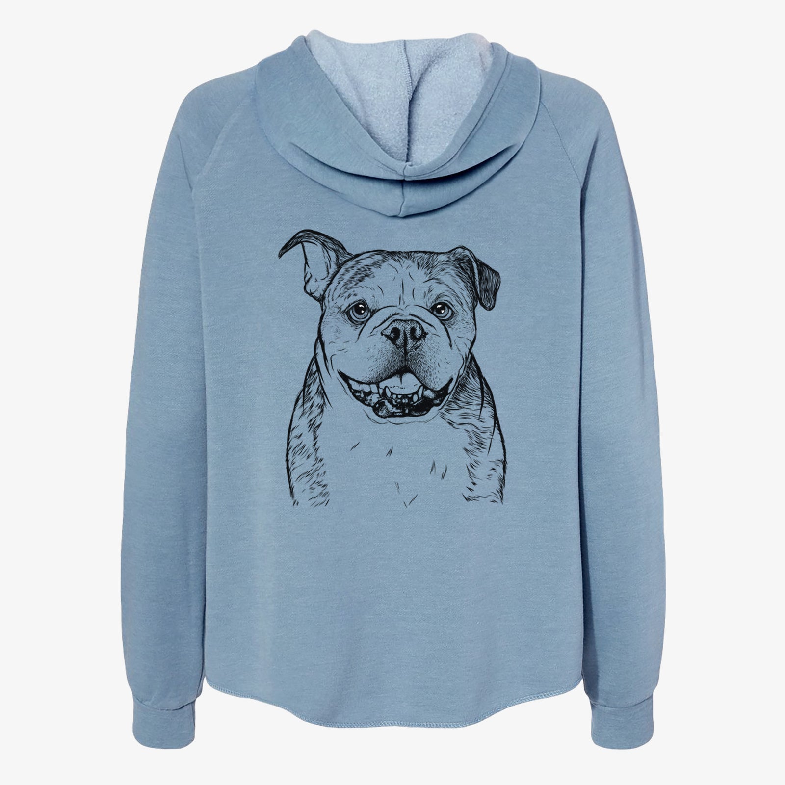 Agatha the Boston Bulldog - Women's Cali Wave Zip-Up Sweatshirt