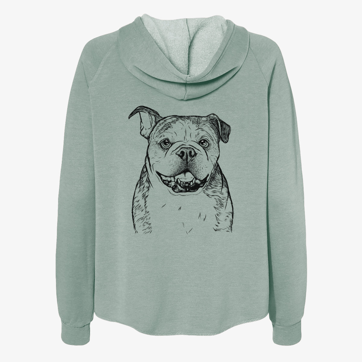 Agatha the Boston Bulldog - Women's Cali Wave Zip-Up Sweatshirt