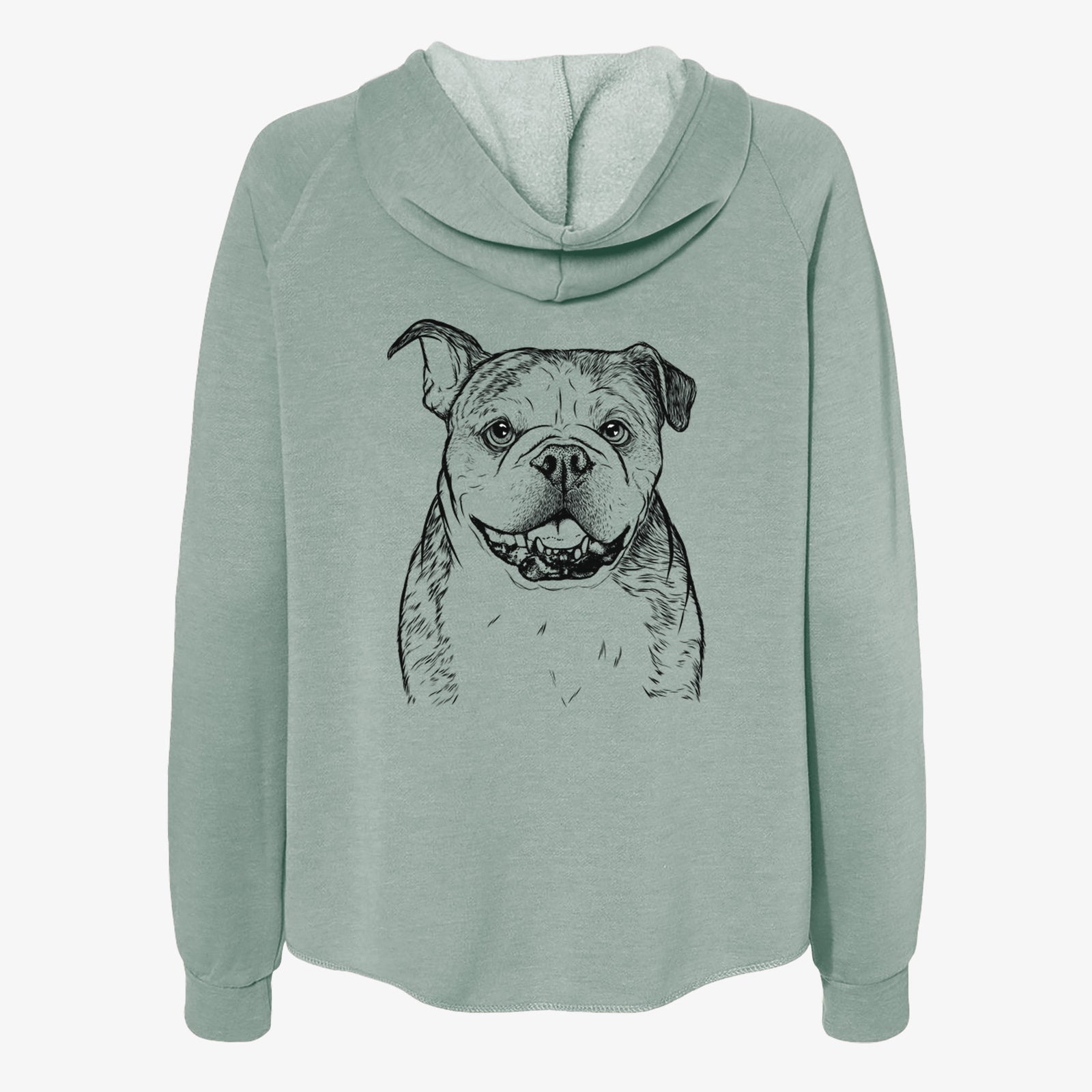 Agatha the Boston Bulldog - Women's Cali Wave Zip-Up Sweatshirt