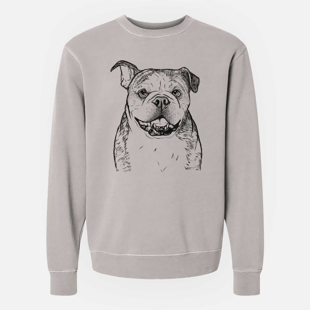 Bare Agatha the Boston Bulldog - Unisex Pigment Dyed Crew Sweatshirt