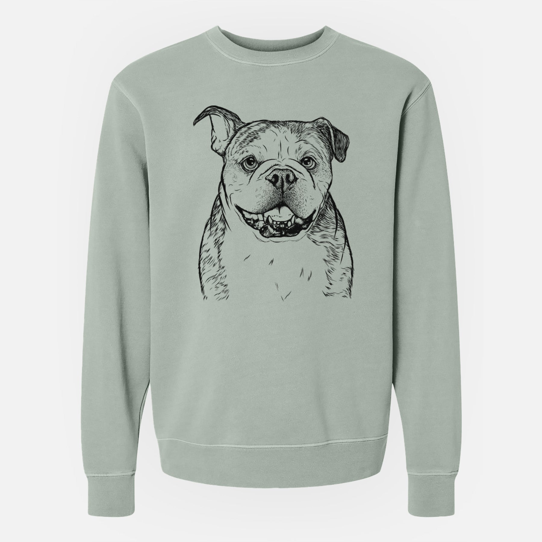 Bare Agatha the Boston Bulldog - Unisex Pigment Dyed Crew Sweatshirt