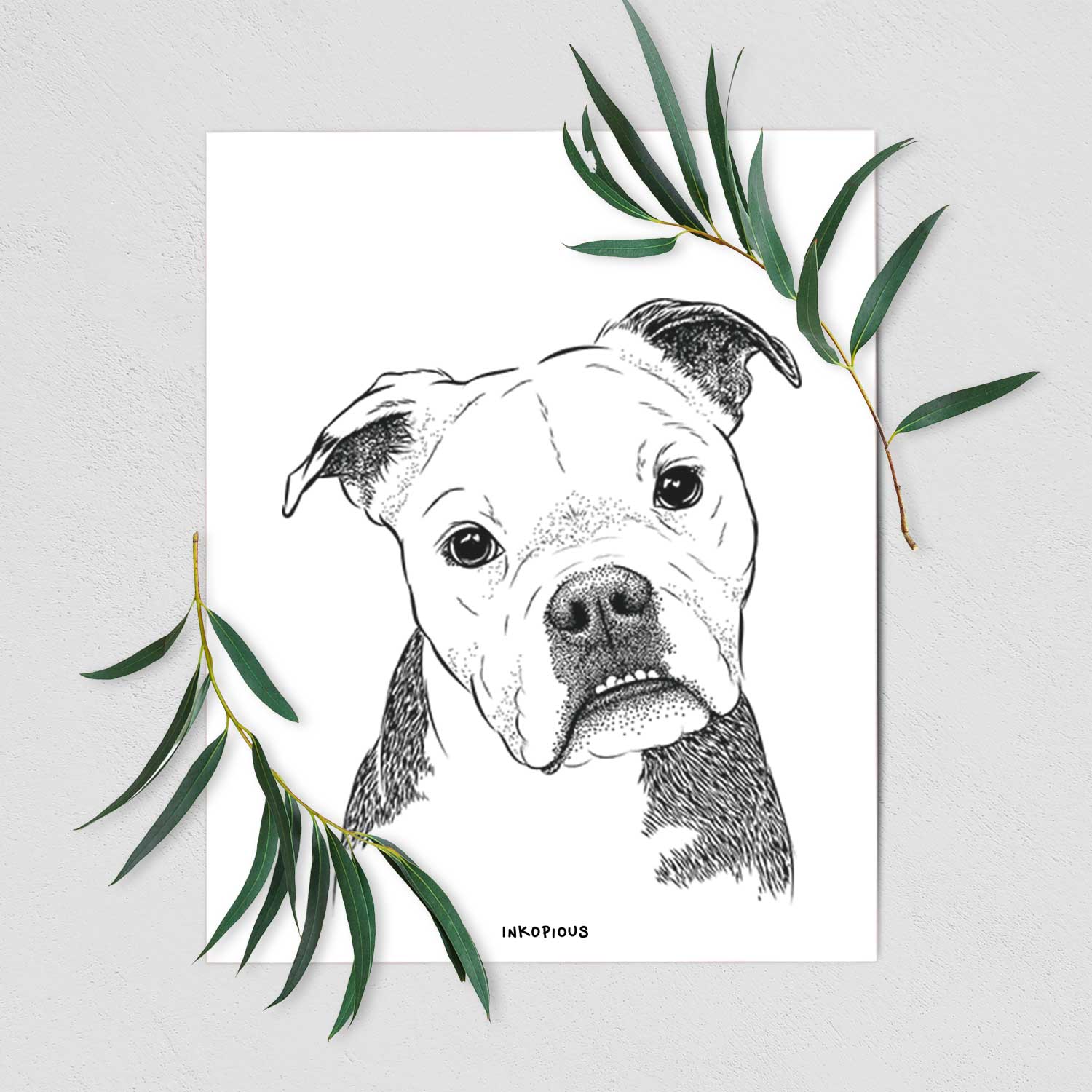 Aggy the Olde English Bulldogge Art Print