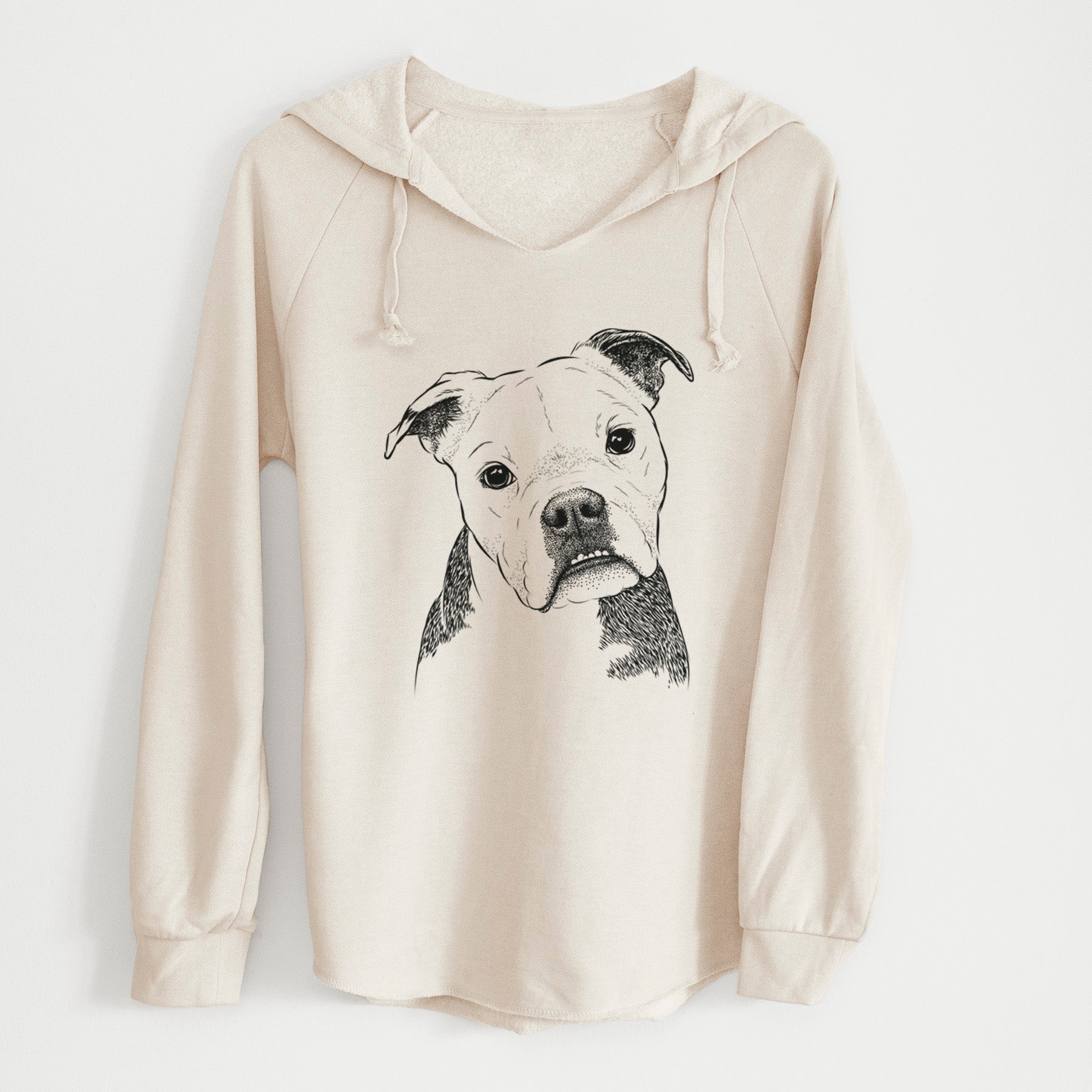 Bare Aggy the Olde English Bulldogge - Cali Wave Hooded Sweatshirt