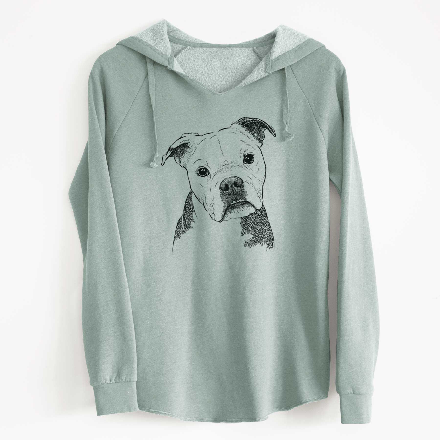 Bare Aggy the Olde English Bulldogge - Cali Wave Hooded Sweatshirt