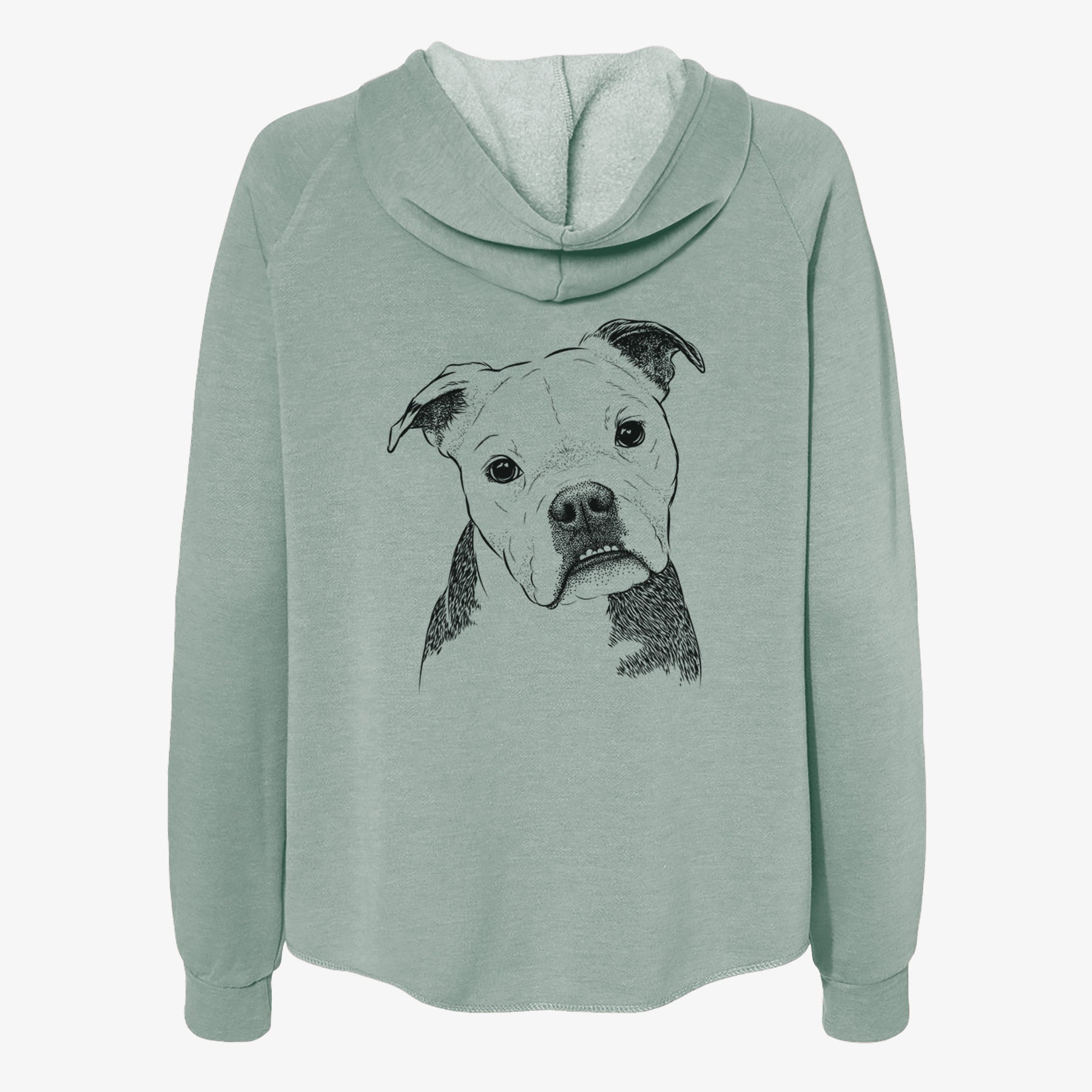 Aggy the Olde English Bulldogge - Women's Cali Wave Zip-Up Sweatshirt