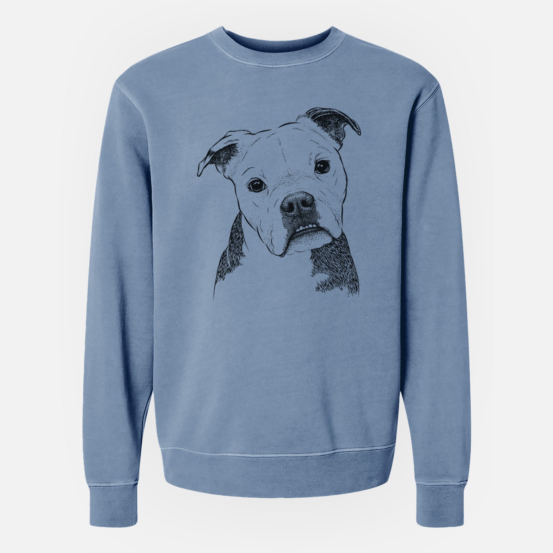 Bare Aggy the Olde English Bulldogge - Unisex Pigment Dyed Crew Sweatshirt