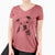 Bare Aggy the Olde English Bulldogge - Women's V-neck Shirt