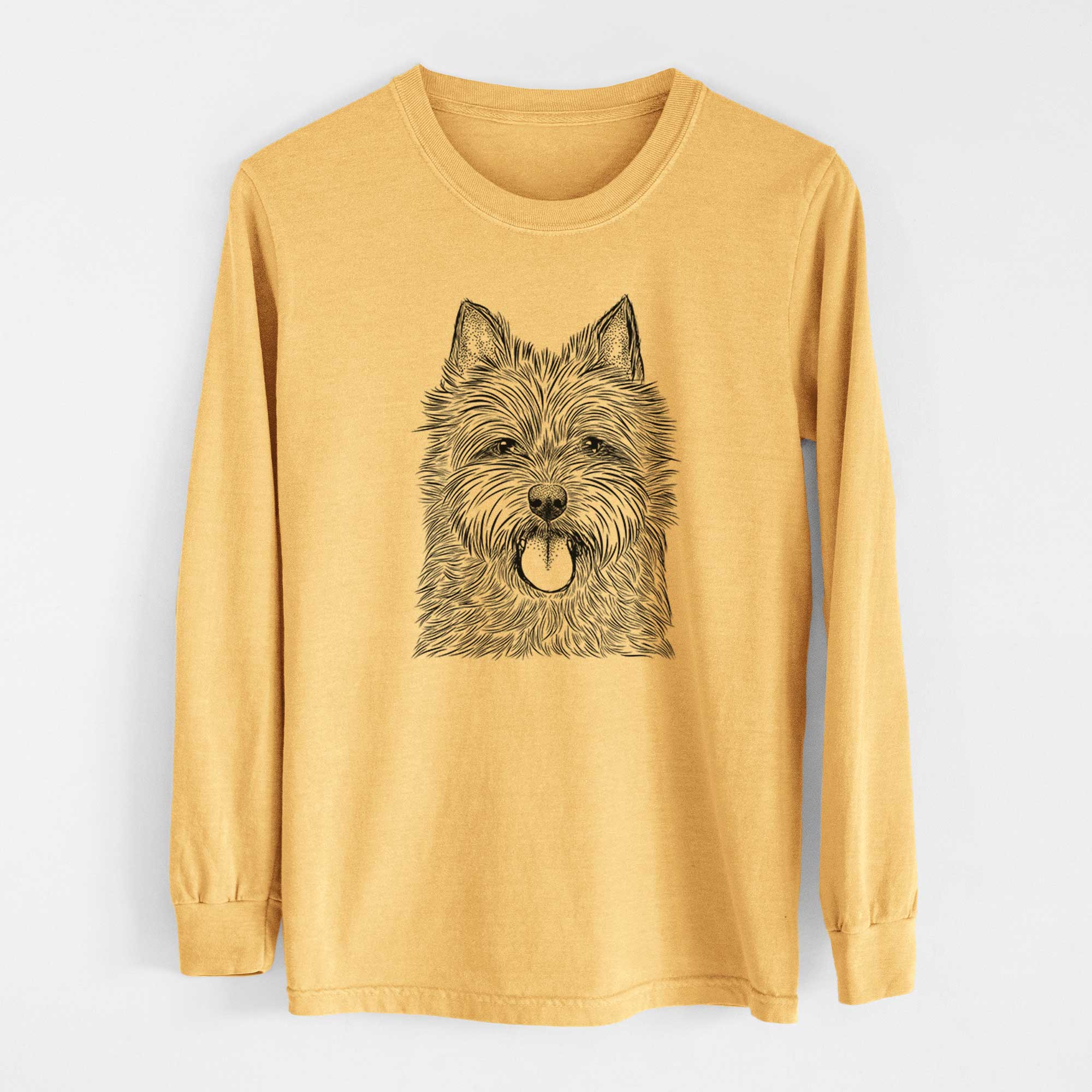 Bare Alfie the Norwich Terrier - Heavyweight 100% Cotton Long Sleeve