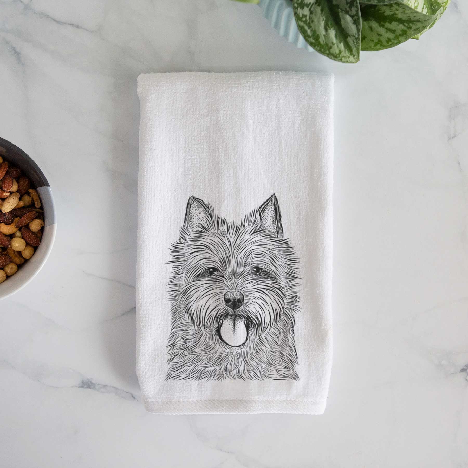 Alfie the Norwich Terrier Decorative Hand Towel