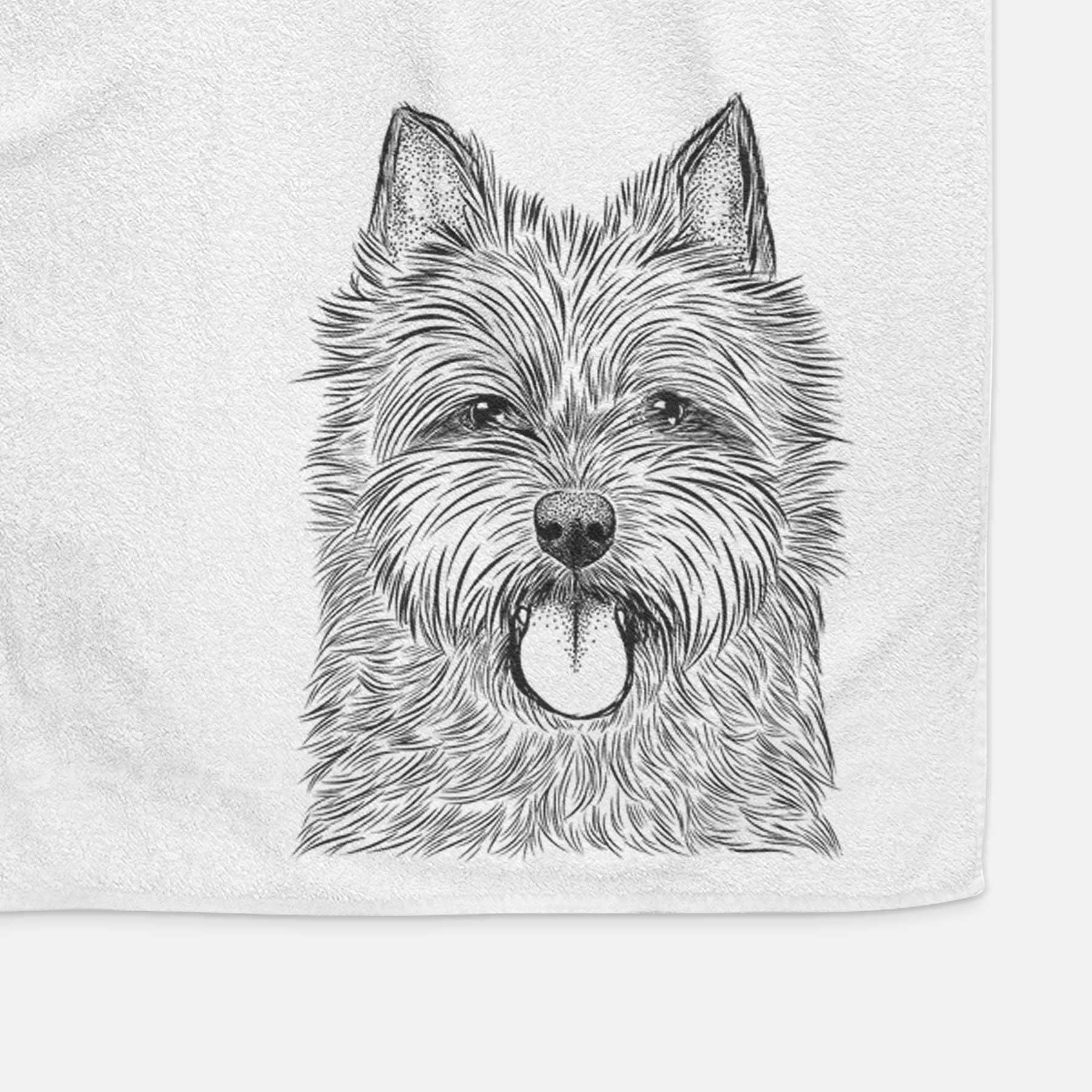 Alfie the Norwich Terrier Decorative Hand Towel