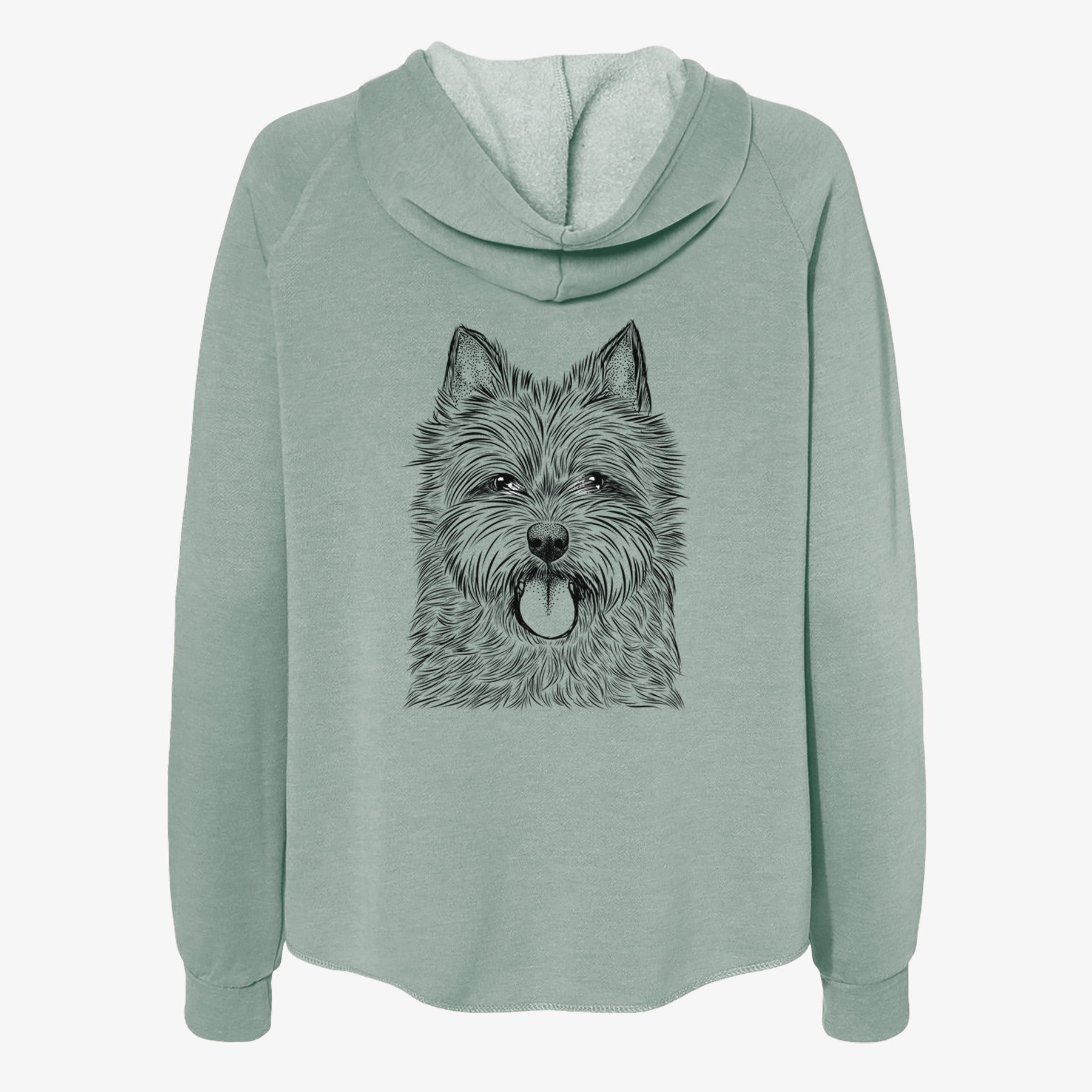 Alfie the Norwich Terrier - Women's Cali Wave Zip-Up Sweatshirt