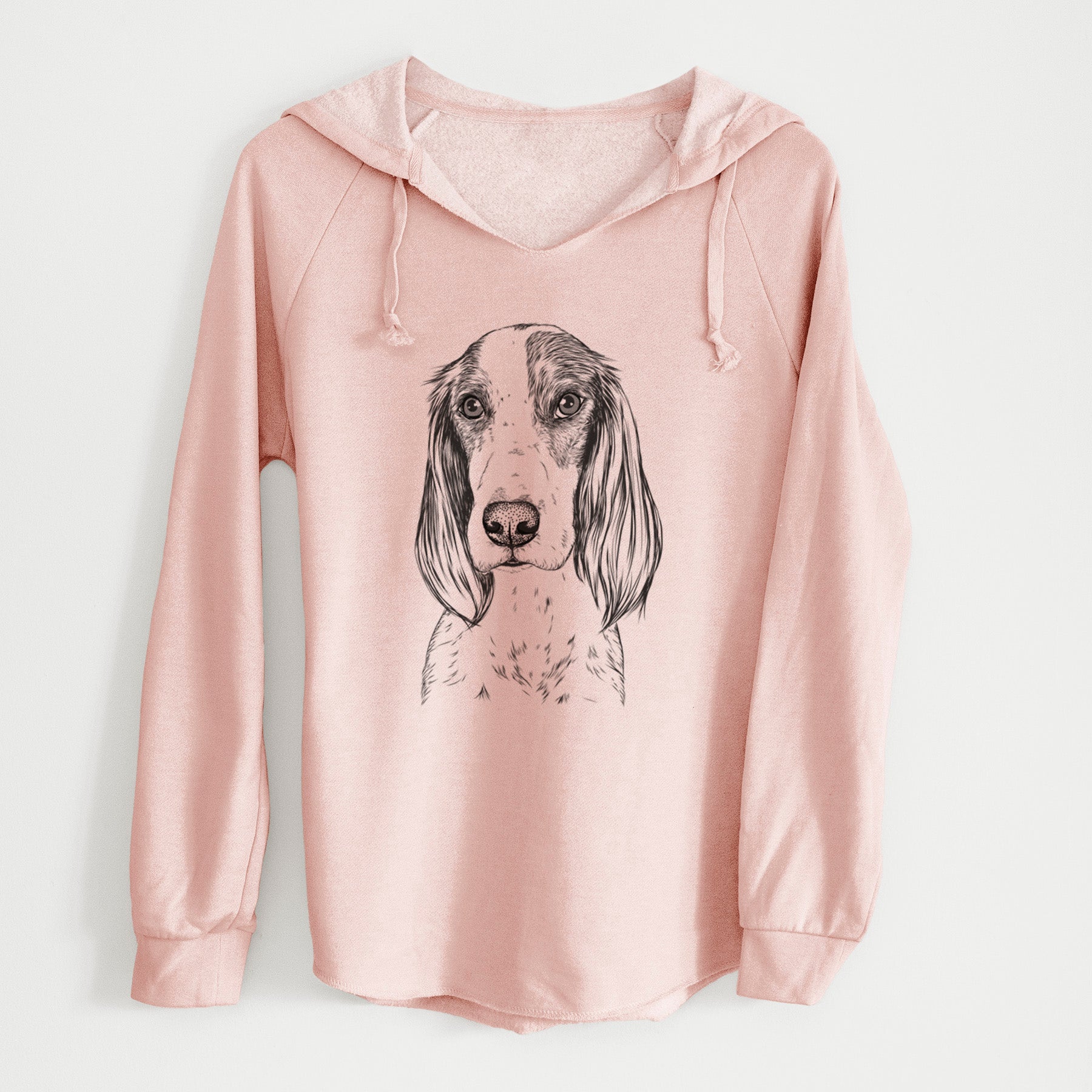 Bare Aline the Irish Red and White Setter - Cali Wave Hooded Sweatshirt