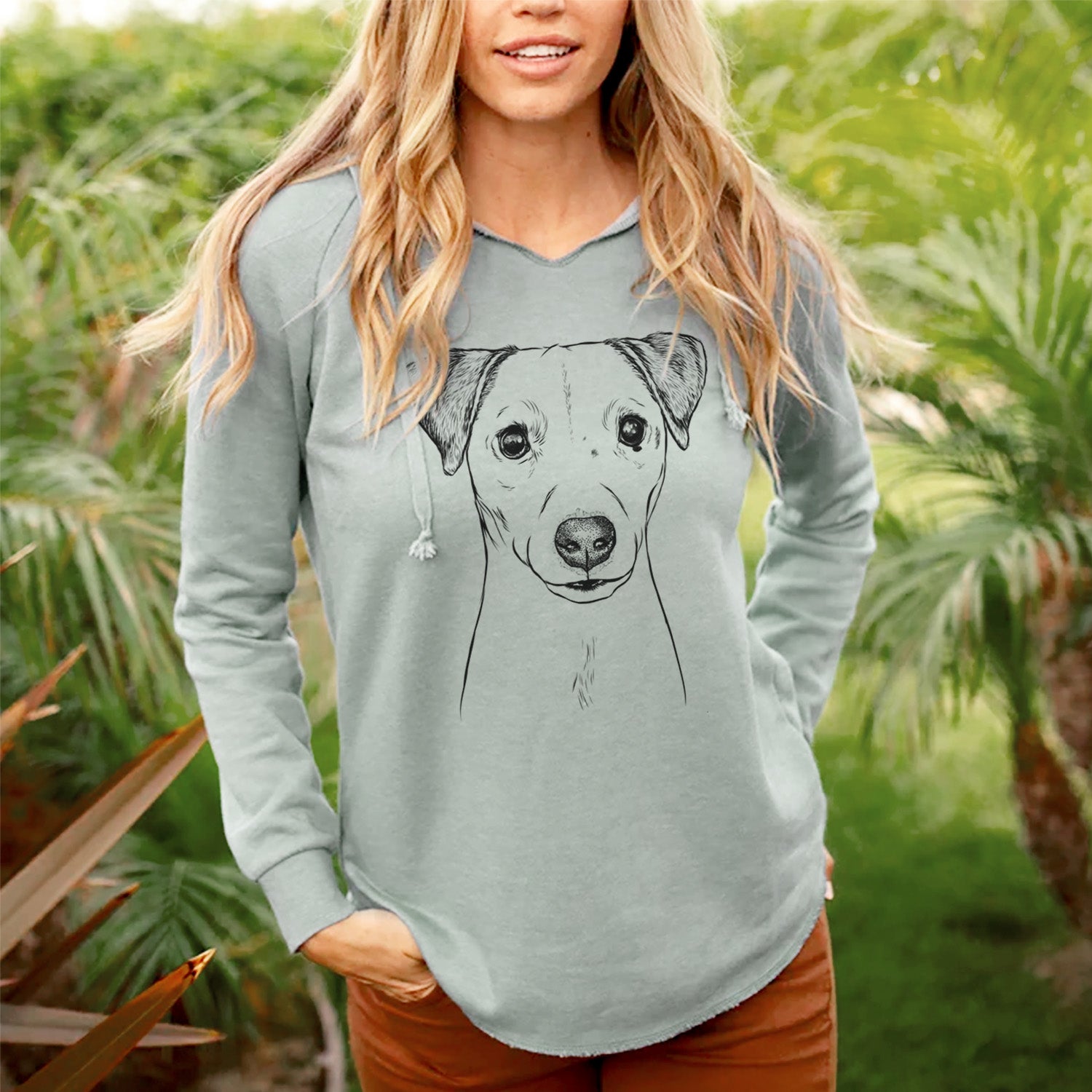 Bare Ally the Jack Russell Terrier - Cali Wave Hooded Sweatshirt