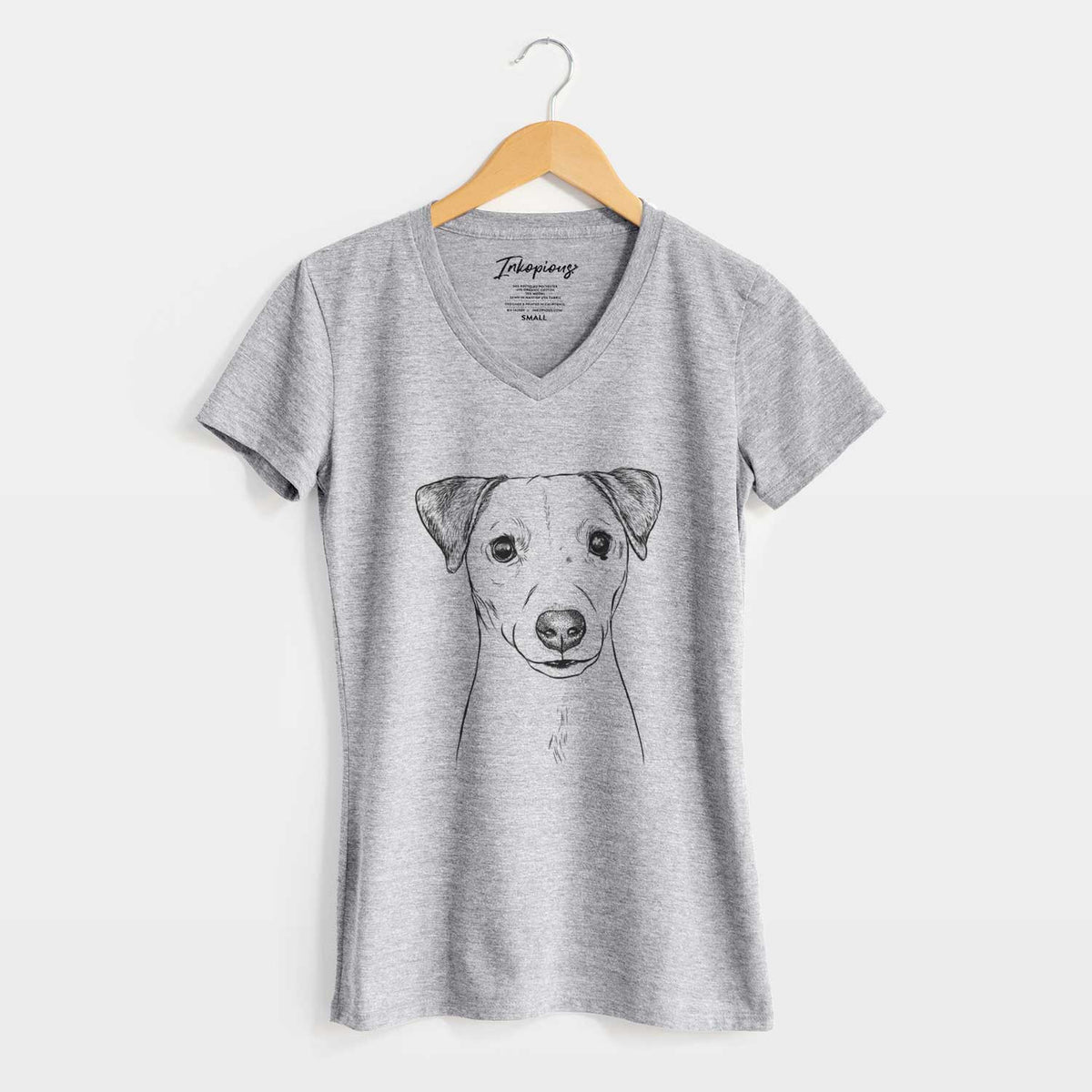 Bare Ally the Jack Russell Terrier - Women's V-neck Shirt