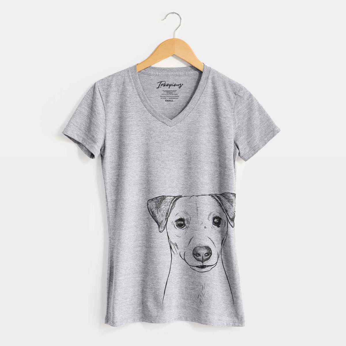 Bare Ally the Jack Russell Terrier - Women's V-neck Shirt