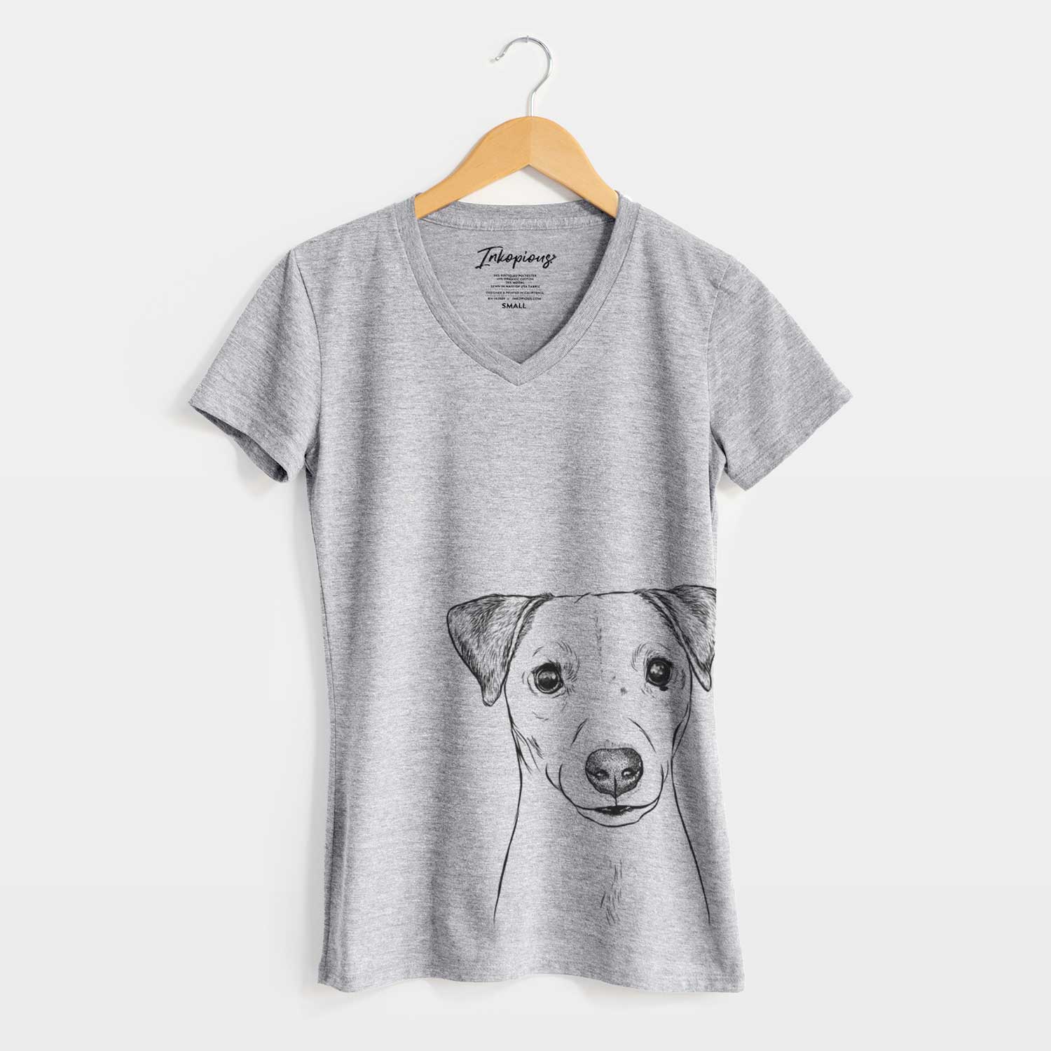 Bare Ally the Jack Russell Terrier - Women's V-neck Shirt