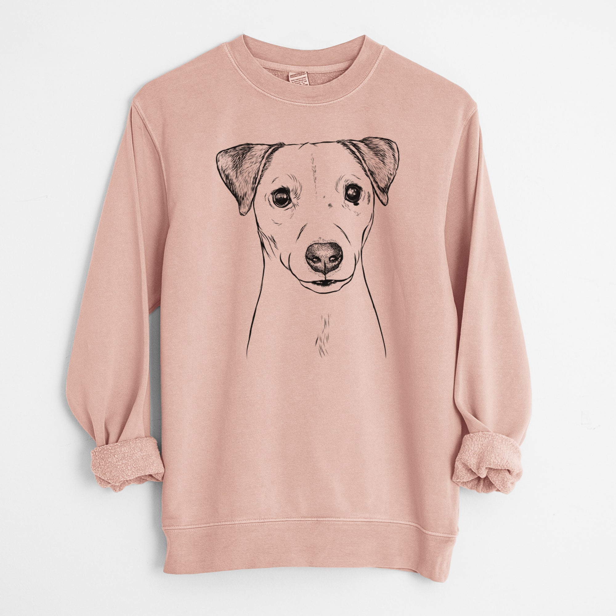 Bare Ally the Jack Russell Terrier - Unisex Pigment Dyed Crew Sweatshirt