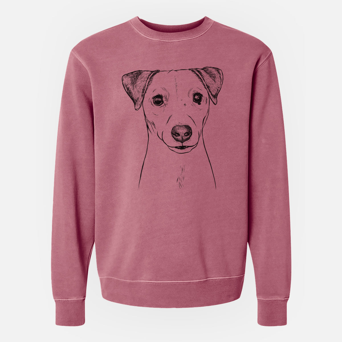 Bare Ally the Jack Russell Terrier - Unisex Pigment Dyed Crew Sweatshirt