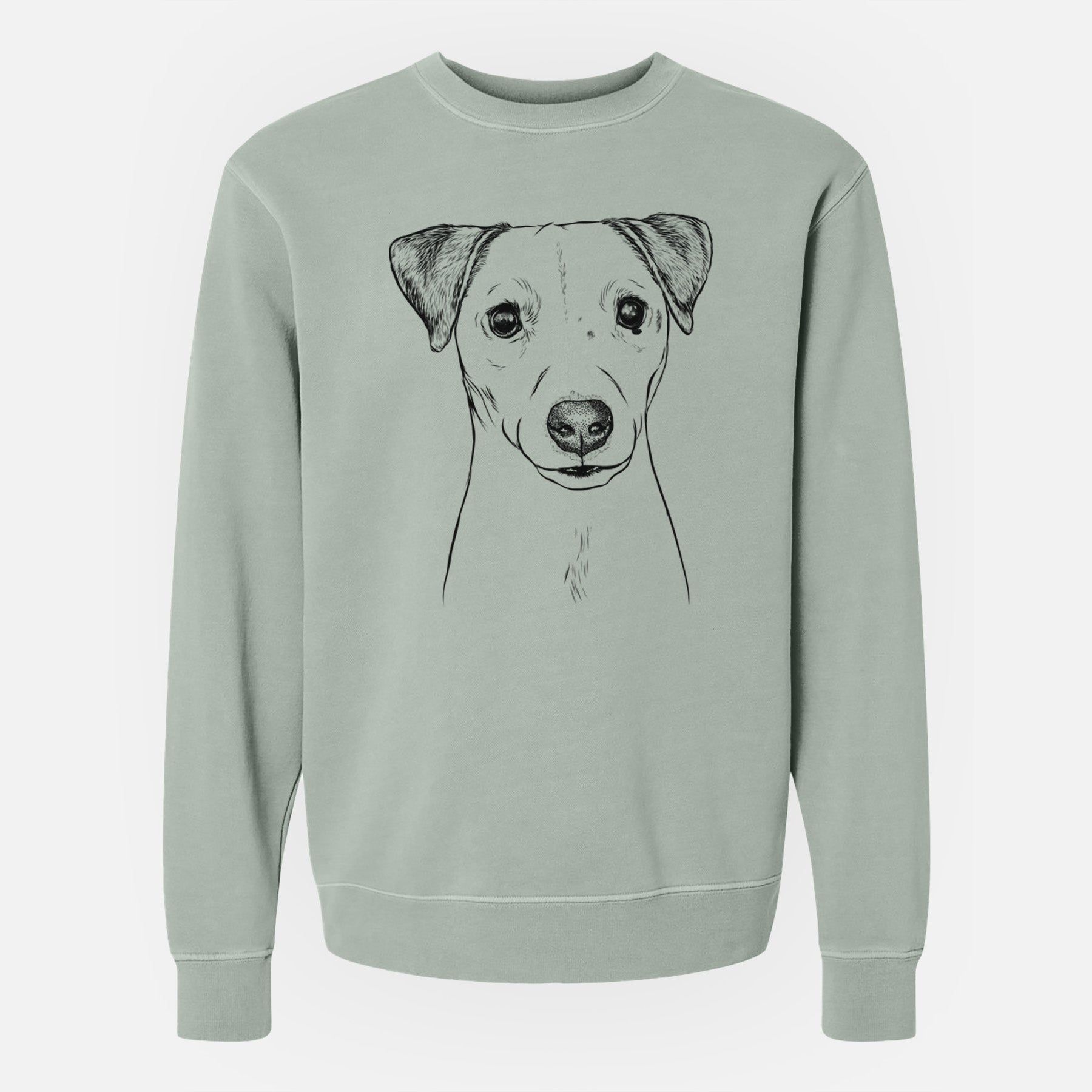 Bare Ally the Jack Russell Terrier - Unisex Pigment Dyed Crew Sweatshirt