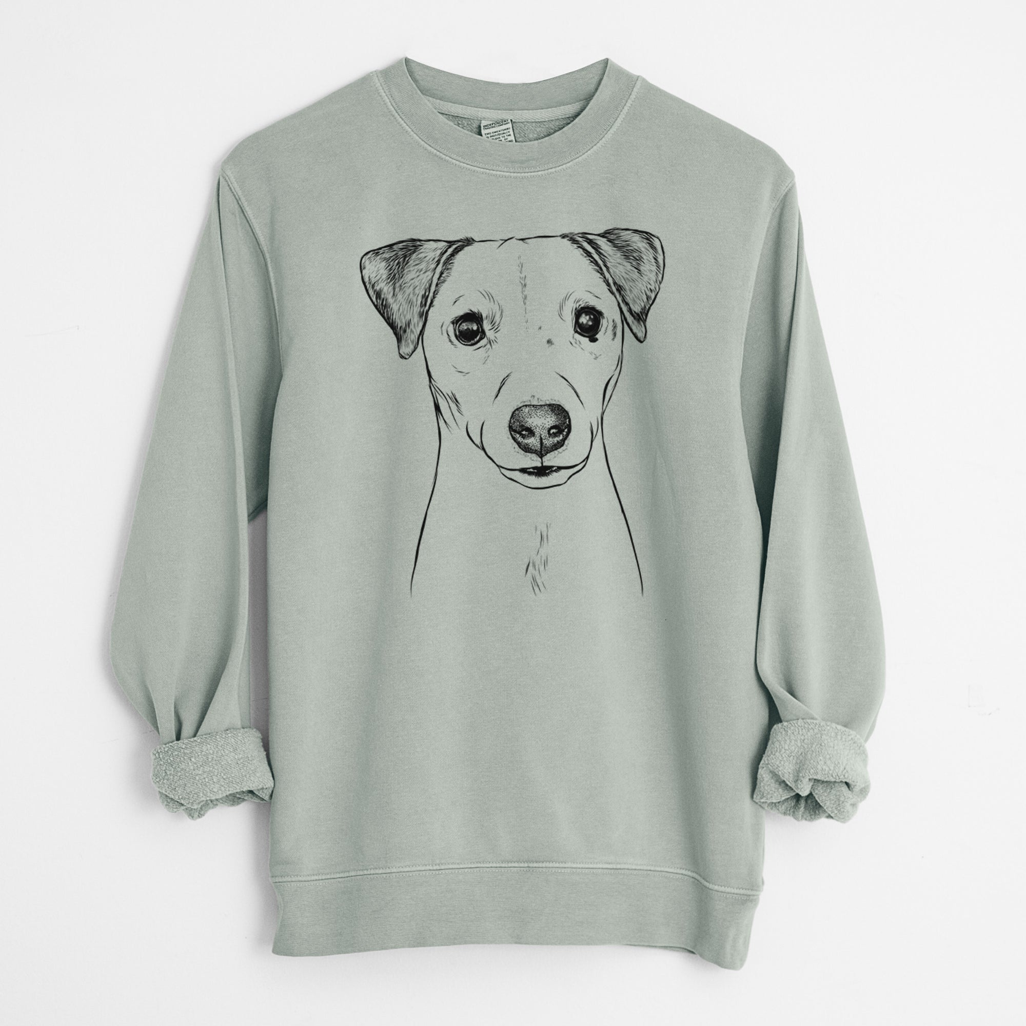 Bare Ally the Jack Russell Terrier - Unisex Pigment Dyed Crew Sweatshirt