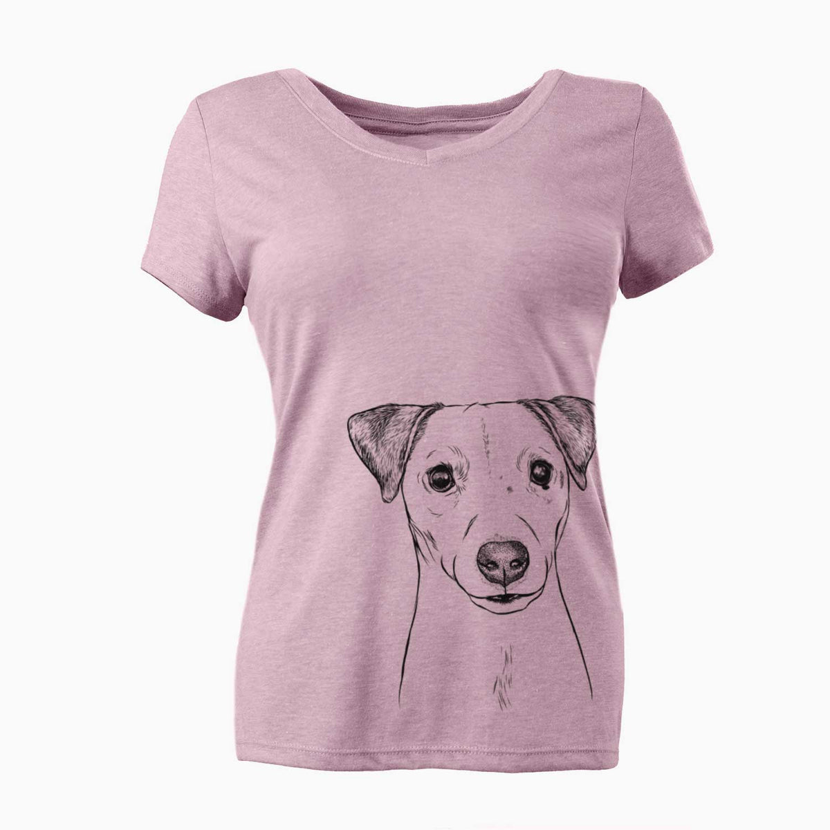 Bare Ally the Jack Russell Terrier - Women's V-neck Shirt