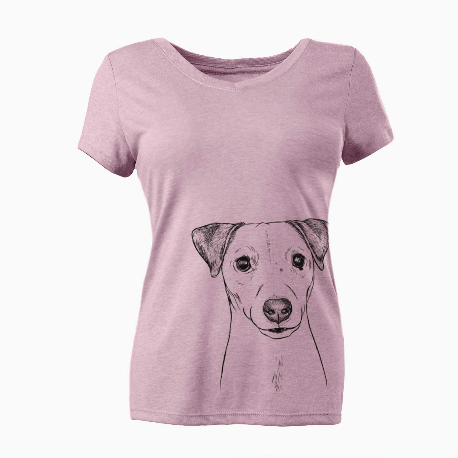 Bare Ally the Jack Russell Terrier - Women's V-neck Shirt