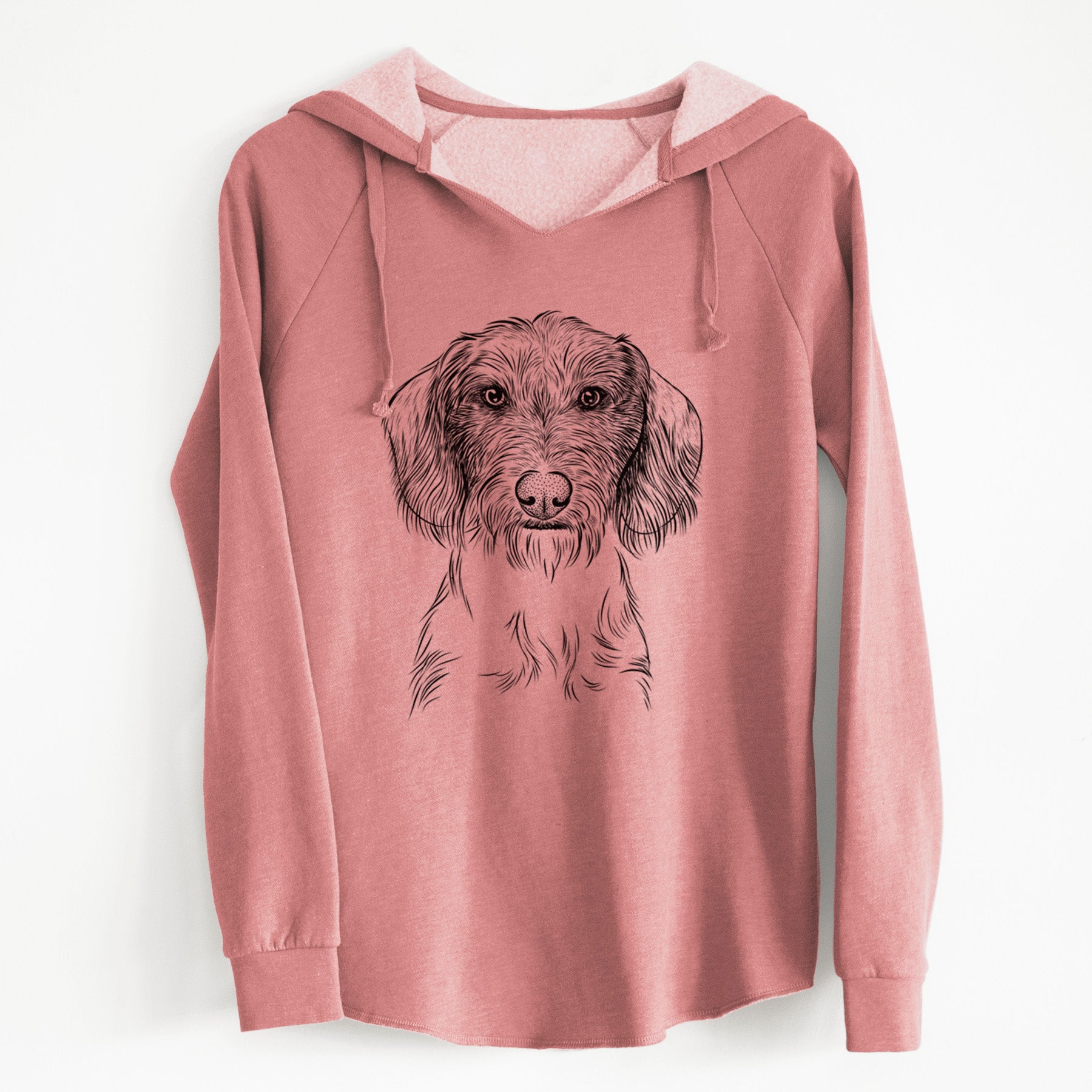 Bare Almond the Wirehaired Dachshund - Cali Wave Hooded Sweatshirt