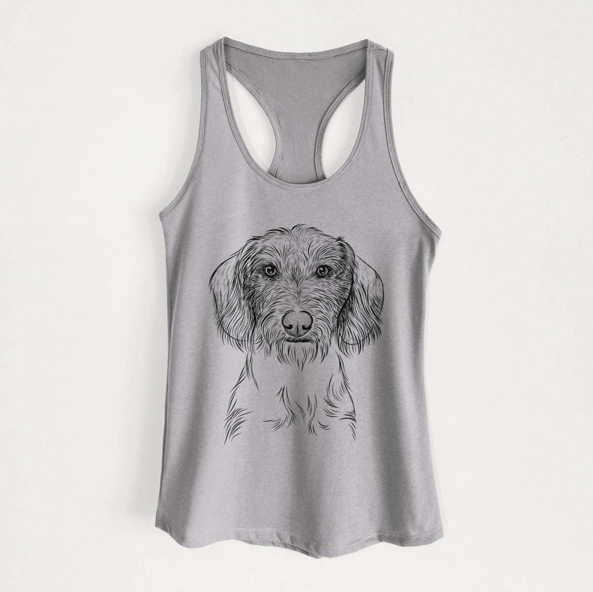 Almond the Wirehaired Dachshund - Women&#39;s Racerback Tanktop