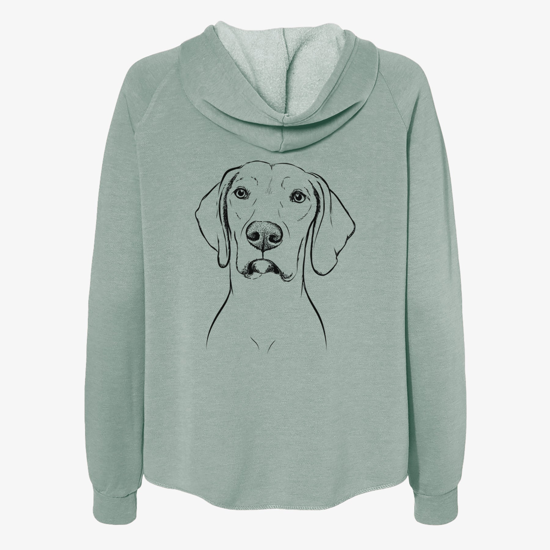 Almond the Vizmaraner - Women's Cali Wave Zip-Up Sweatshirt
