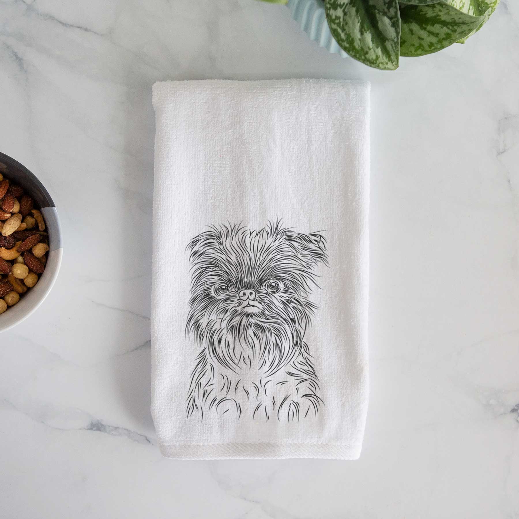 Alo the Brussels Griffon Decorative Hand Towel