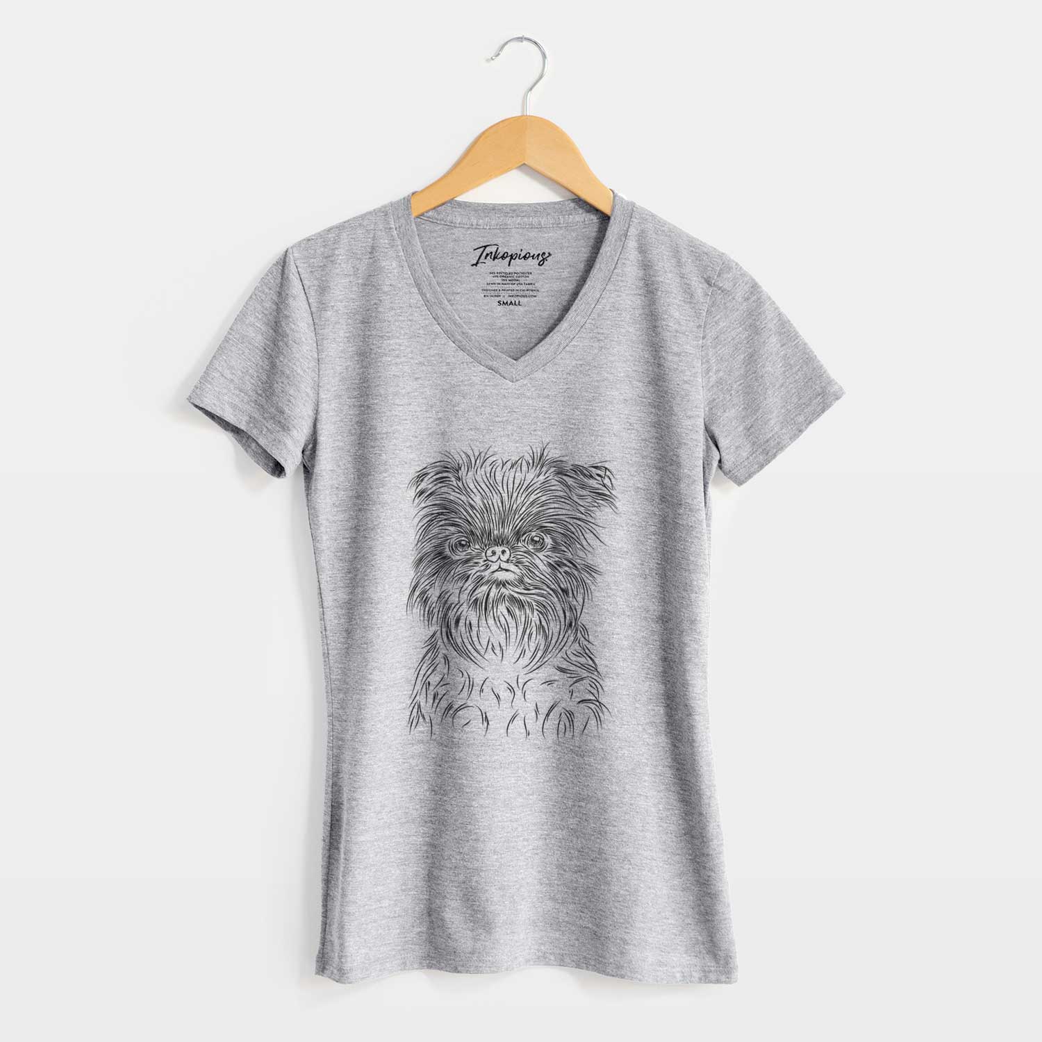 Bare Alo the Brussels Griffon - Women's V-neck Shirt