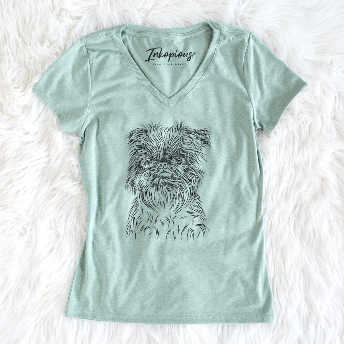 Bare Alo the Brussels Griffon - Women&#39;s V-neck Shirt