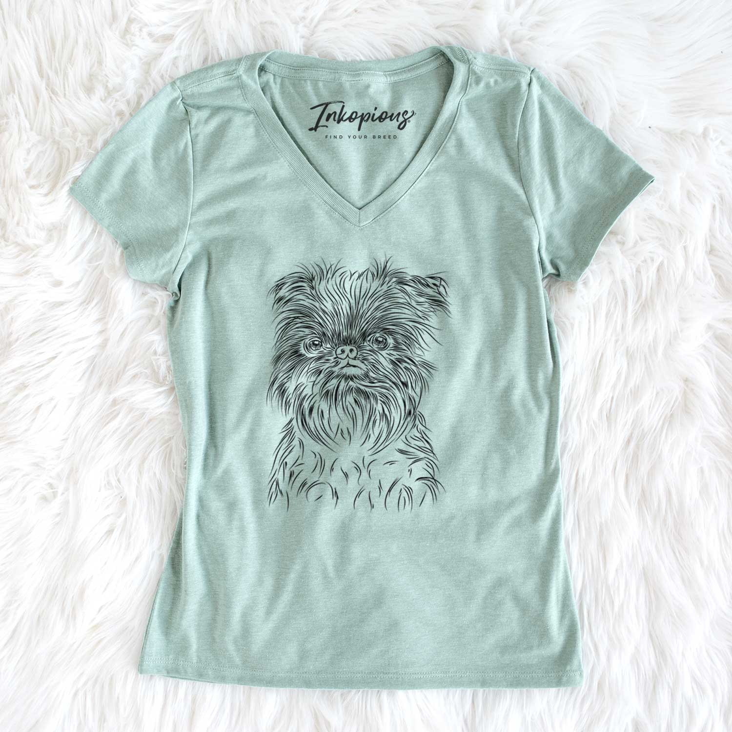 Bare Alo the Brussels Griffon - Women's V-neck Shirt