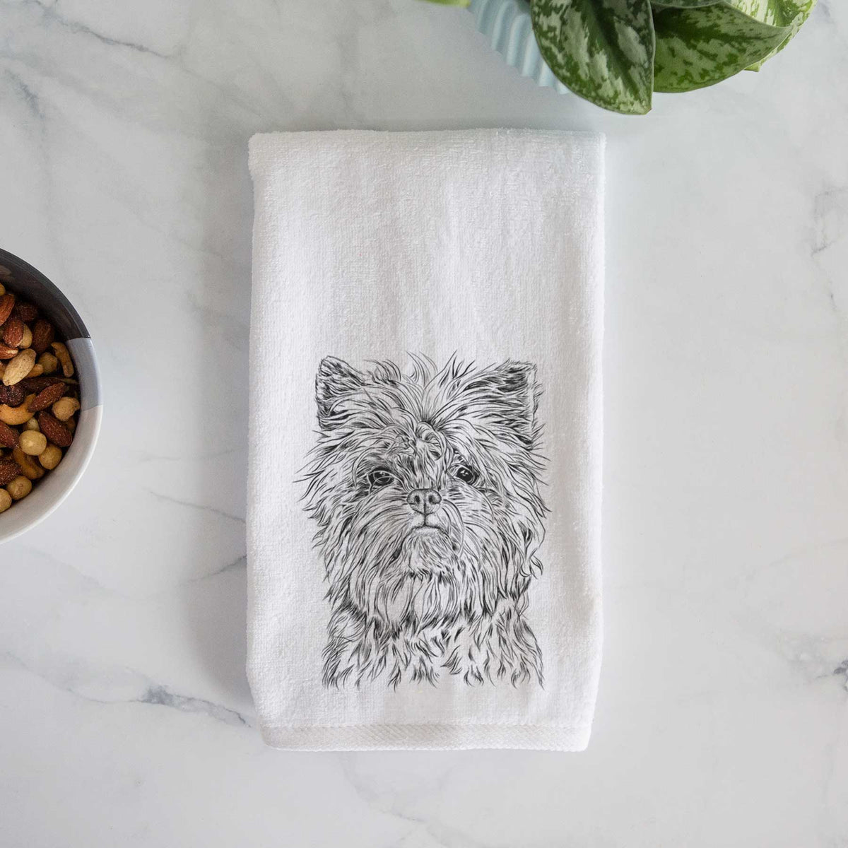Alvin the Affenpinscher Decorative Hand Towel