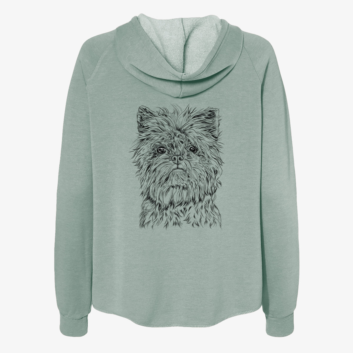 Alvin the Affenpinscher - Women's Cali Wave Zip-Up Sweatshirt