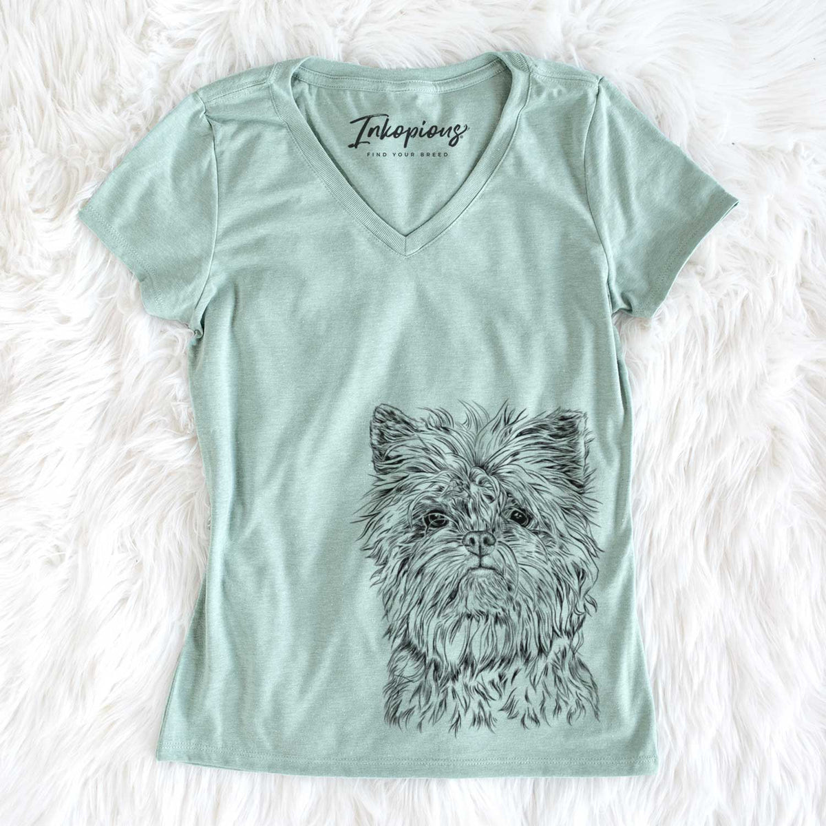 Bare Alvin the Affenpinscher - Women's V-neck Shirt